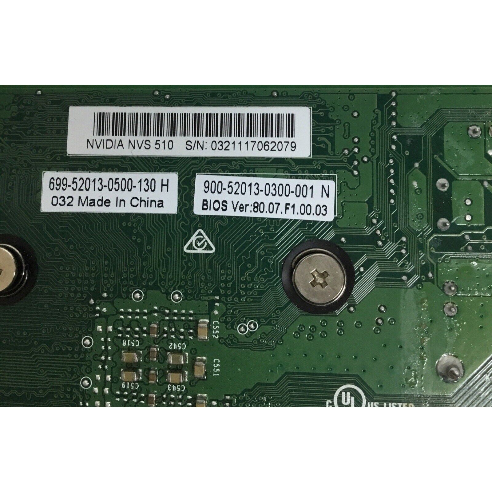 NVIDIA NVS 510 GDDR3 2GB PCIe Graphics Card HP P/N: 721795-001 | 700101-002