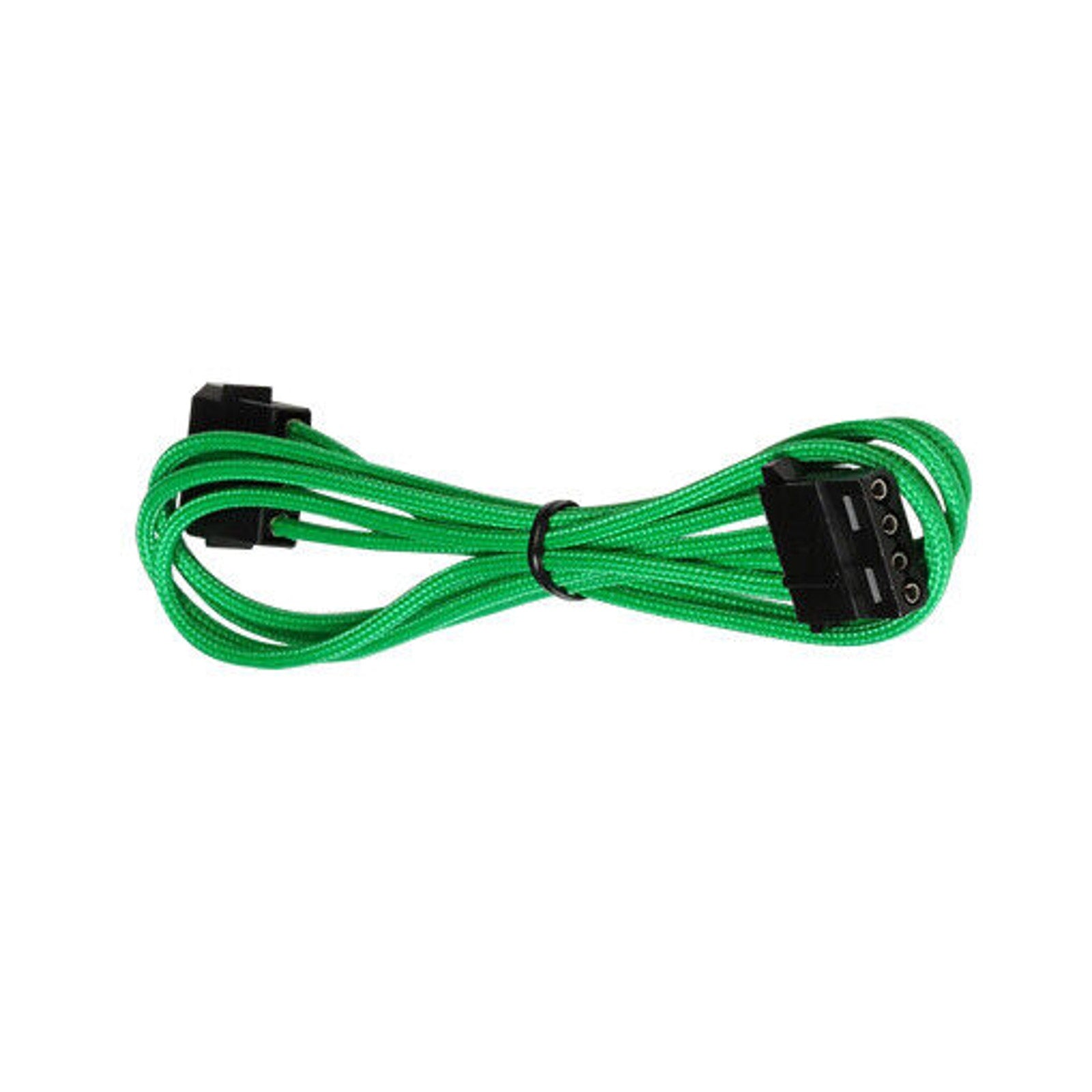 18-inch 4-pin LP4 PC Power Extension Cable - Male to Female - Braided - Green