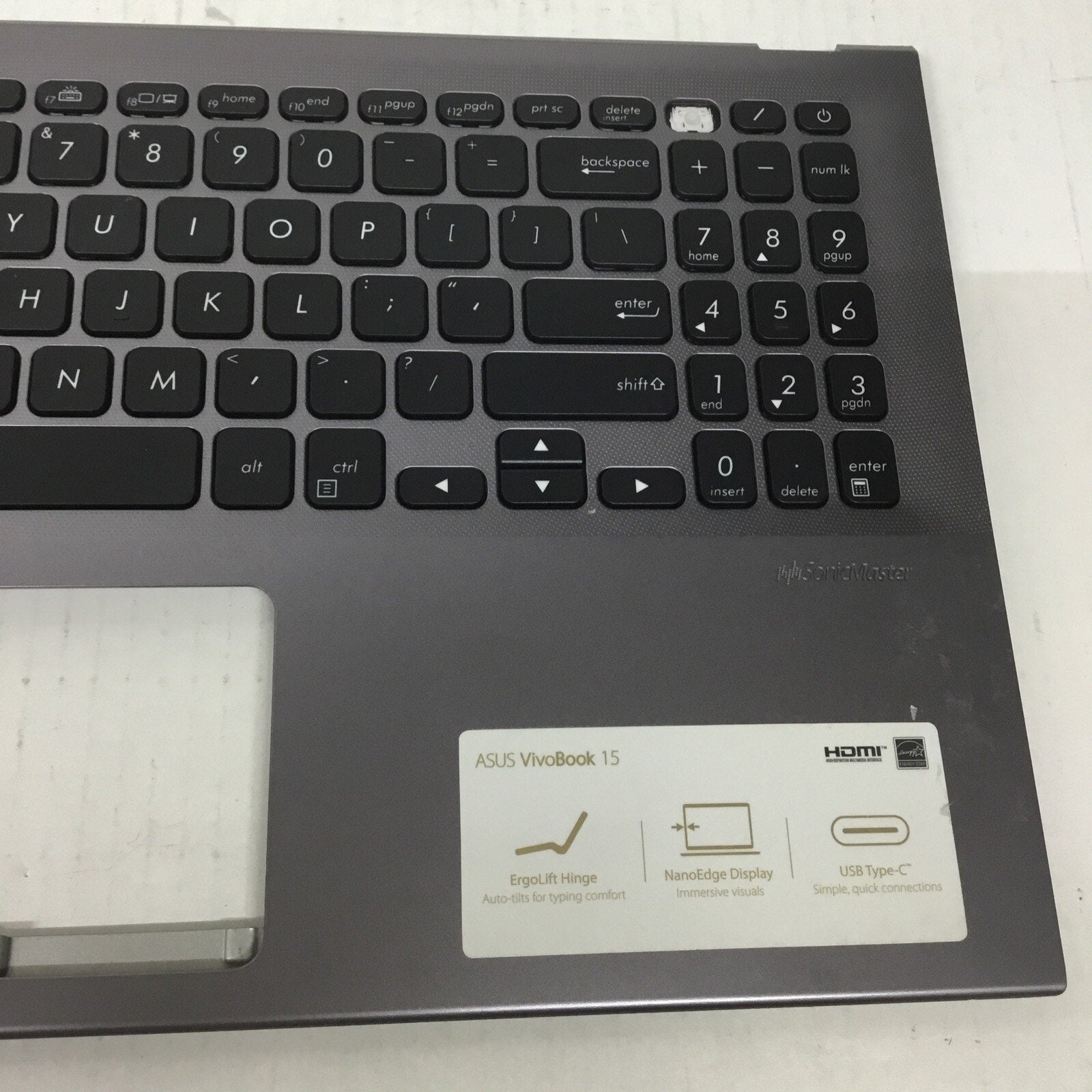 For PARTS Asus VivoBook X512DA 15.6" Palmrest w/ Keyboard 13NB0KA3AP0321