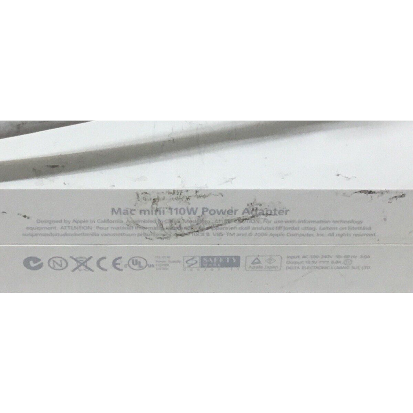 LOT OF 2 Apple A1188 OEM Mac Mini 110W 18.5V 6A AC Power Adapter Power Cable