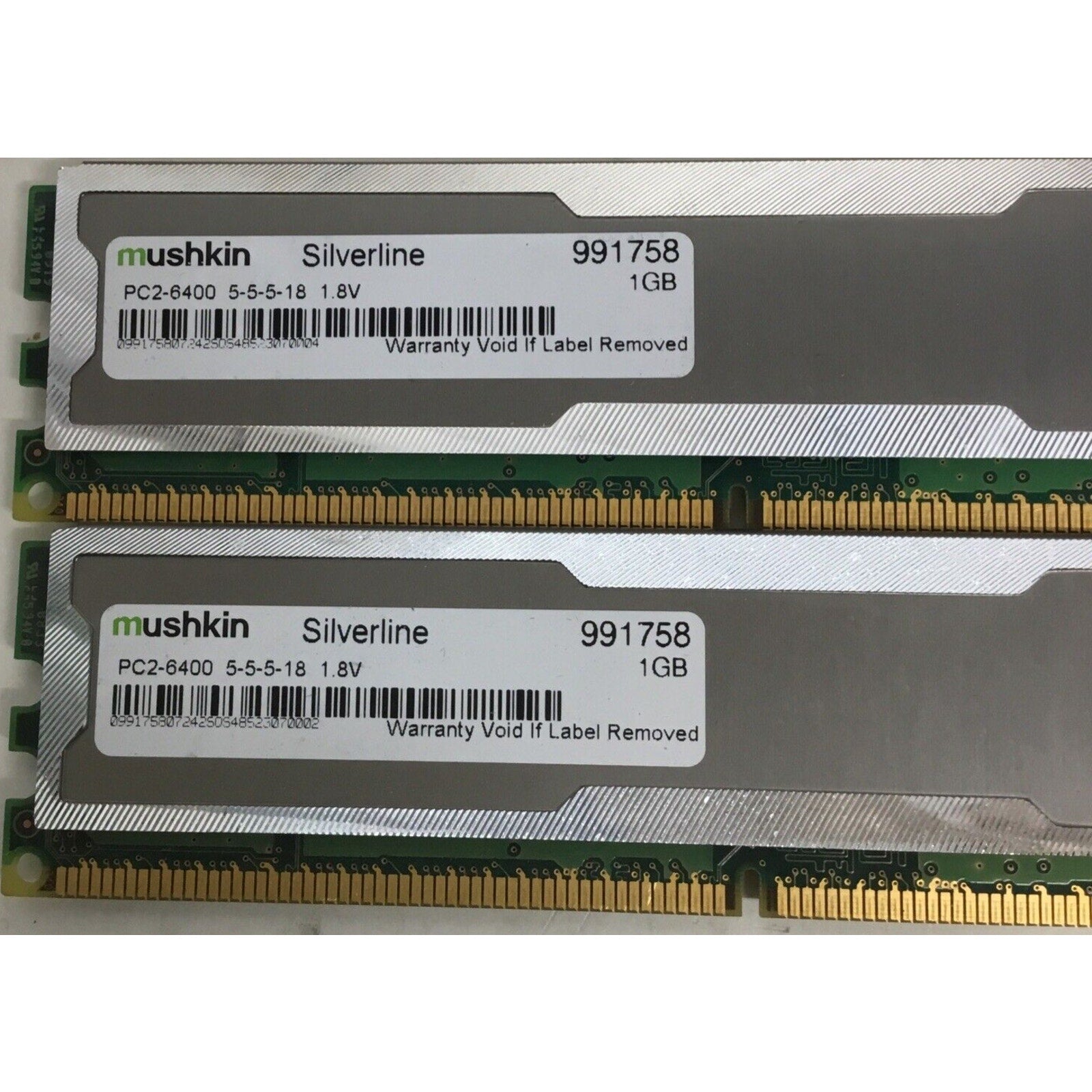 2GB kit (2x1GB) Mushkin Enhanced Silverline EM2-6400 DDR2 5-5-5-18
