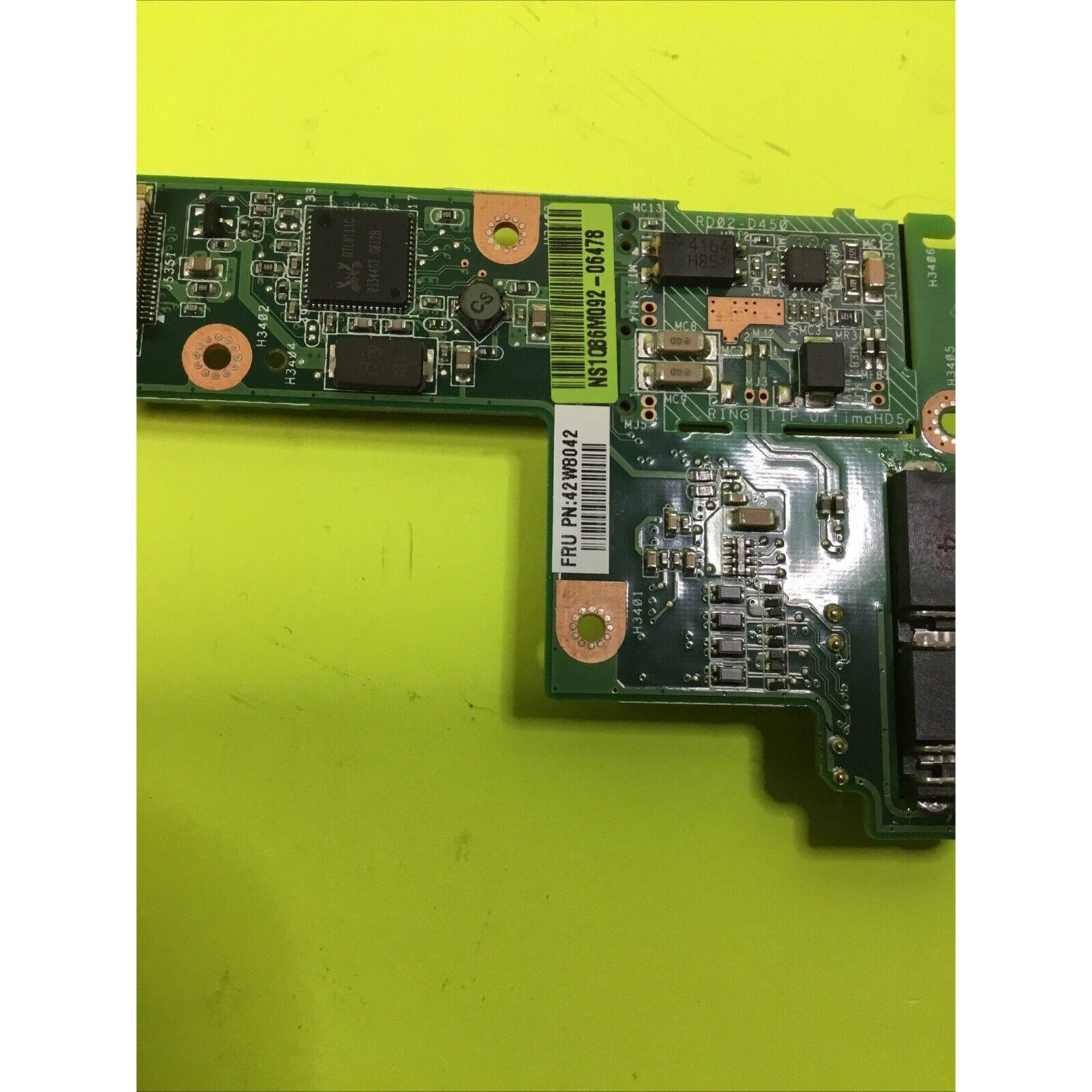 Rocky IO Board Ethernet Port Network Board Lenovo ThinkPad SL400 SL500 42W8042