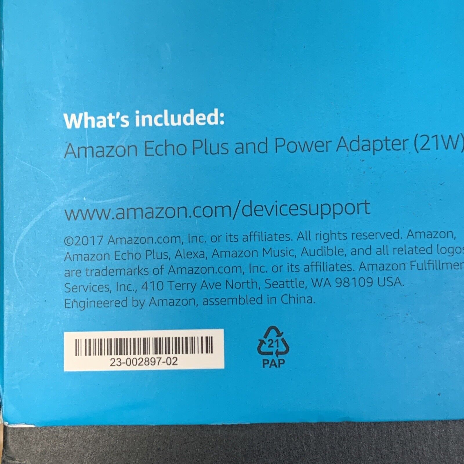 NEW Amazon Echo Bluetooth Wi-Fi Smart Speaker with Alexa 1st Gen Black - Unused