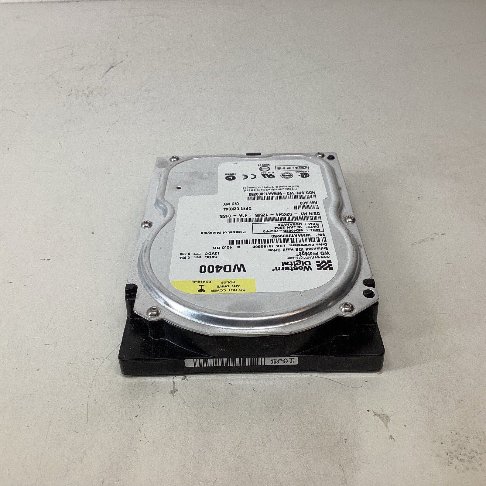 WD400EB-75CPF0 02K044 Western Digital 40GB IDE 3.5 Hard Drive - For Parts