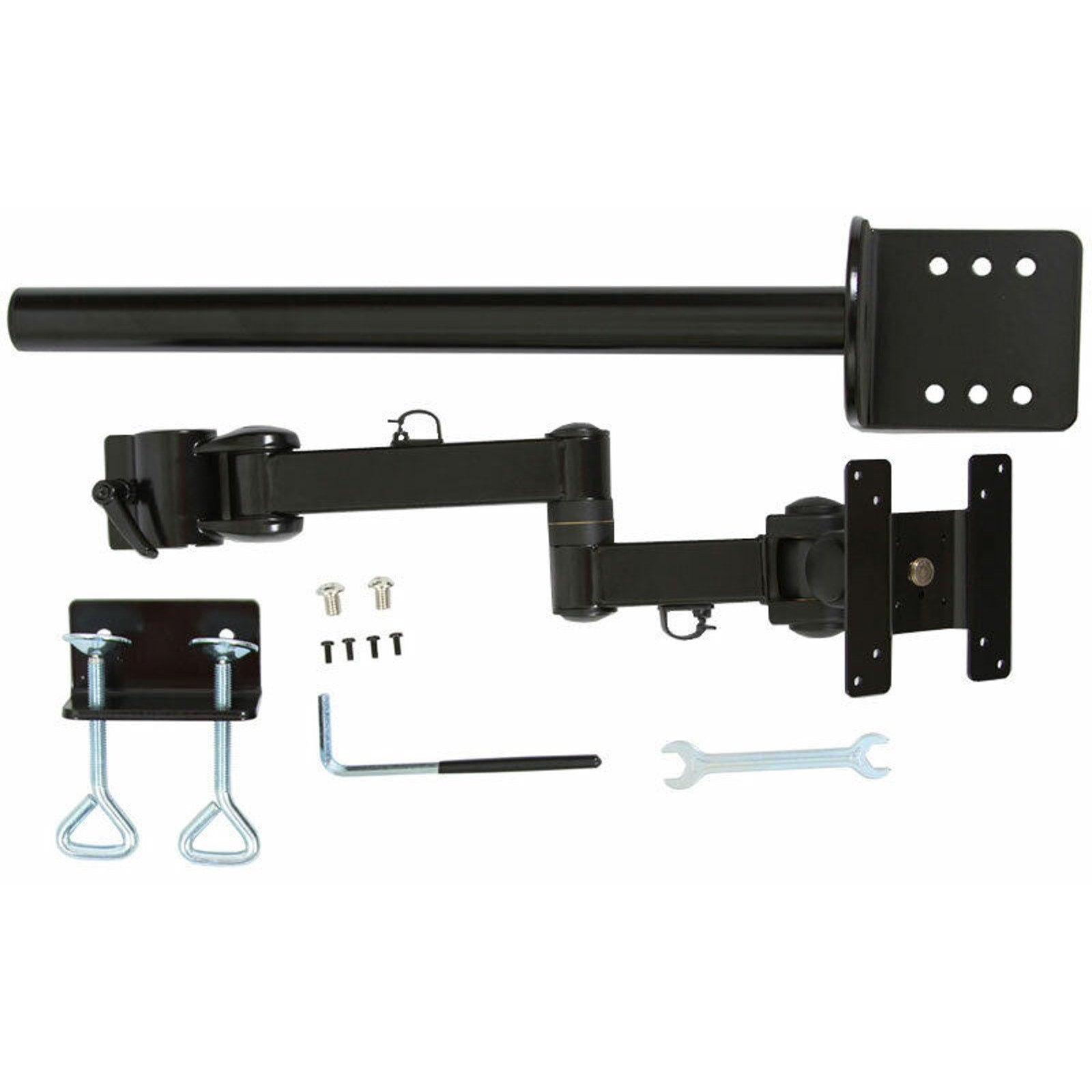 MonMount LCD Extension Arm w/ 3 Points Articulation - Up to 26" Screens - Black
