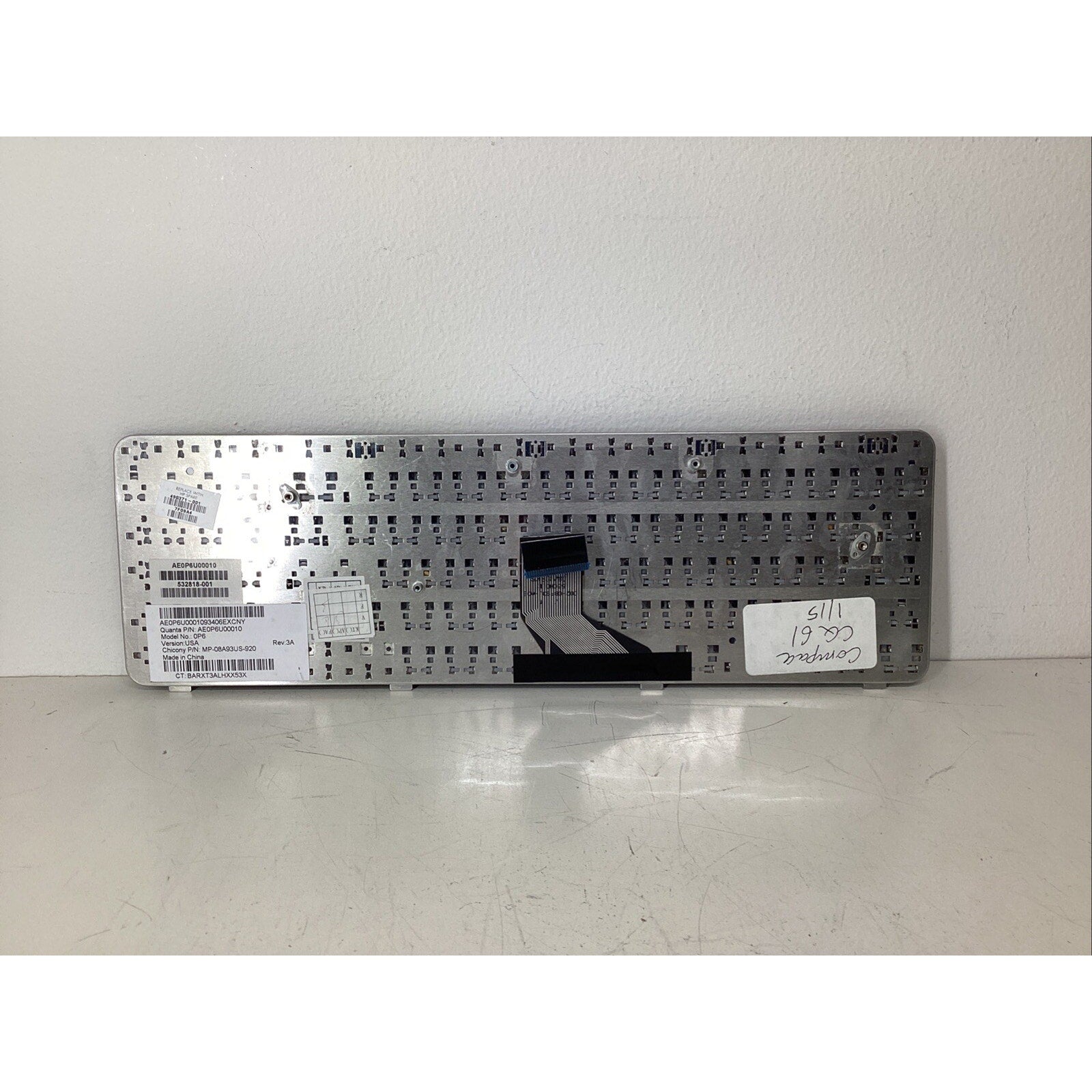 Laptop Keyboard for HP Compaq CQ 61 1115 532818-001 AE0P6U00310 (Missing Key)
