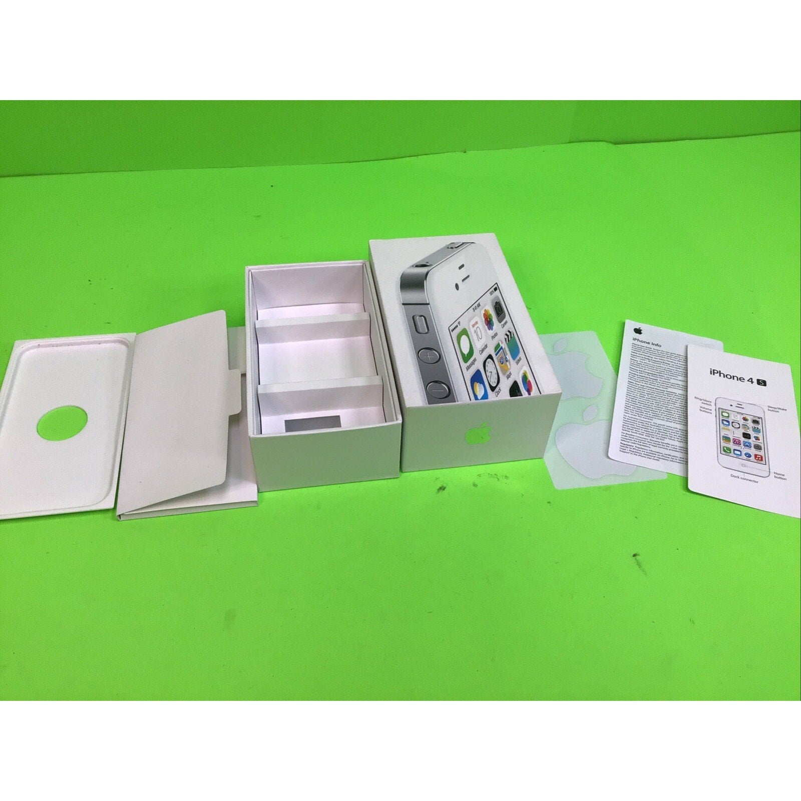 Apple iPhone 4S 8GB White Empty Box Only with Stickers and Insert