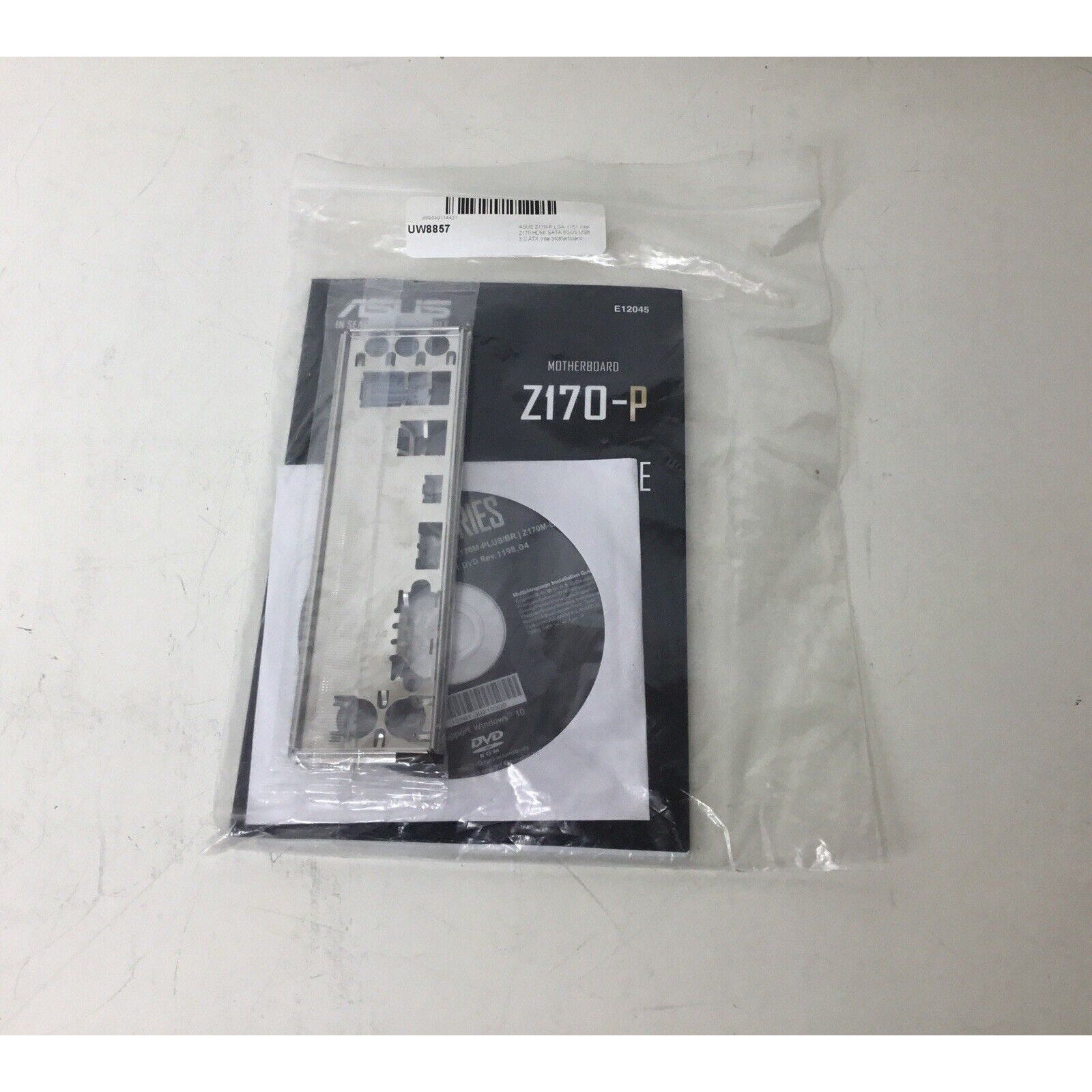 ASUS Z170-P Intel Motherboard User Guide w/ CD and I/O Shield