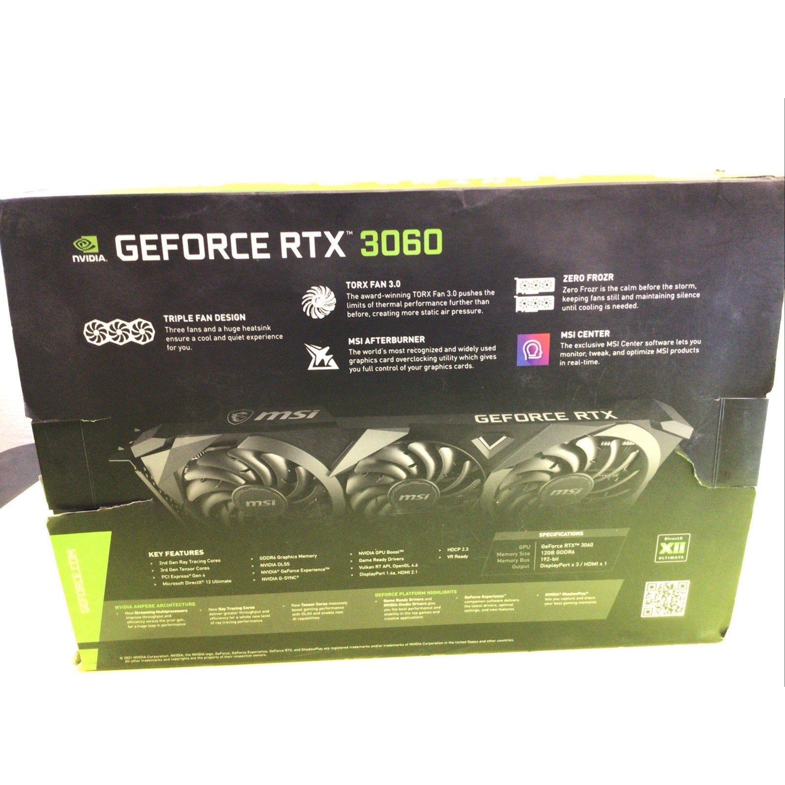 MSI GeForce RTX Ventus 3x Box Only