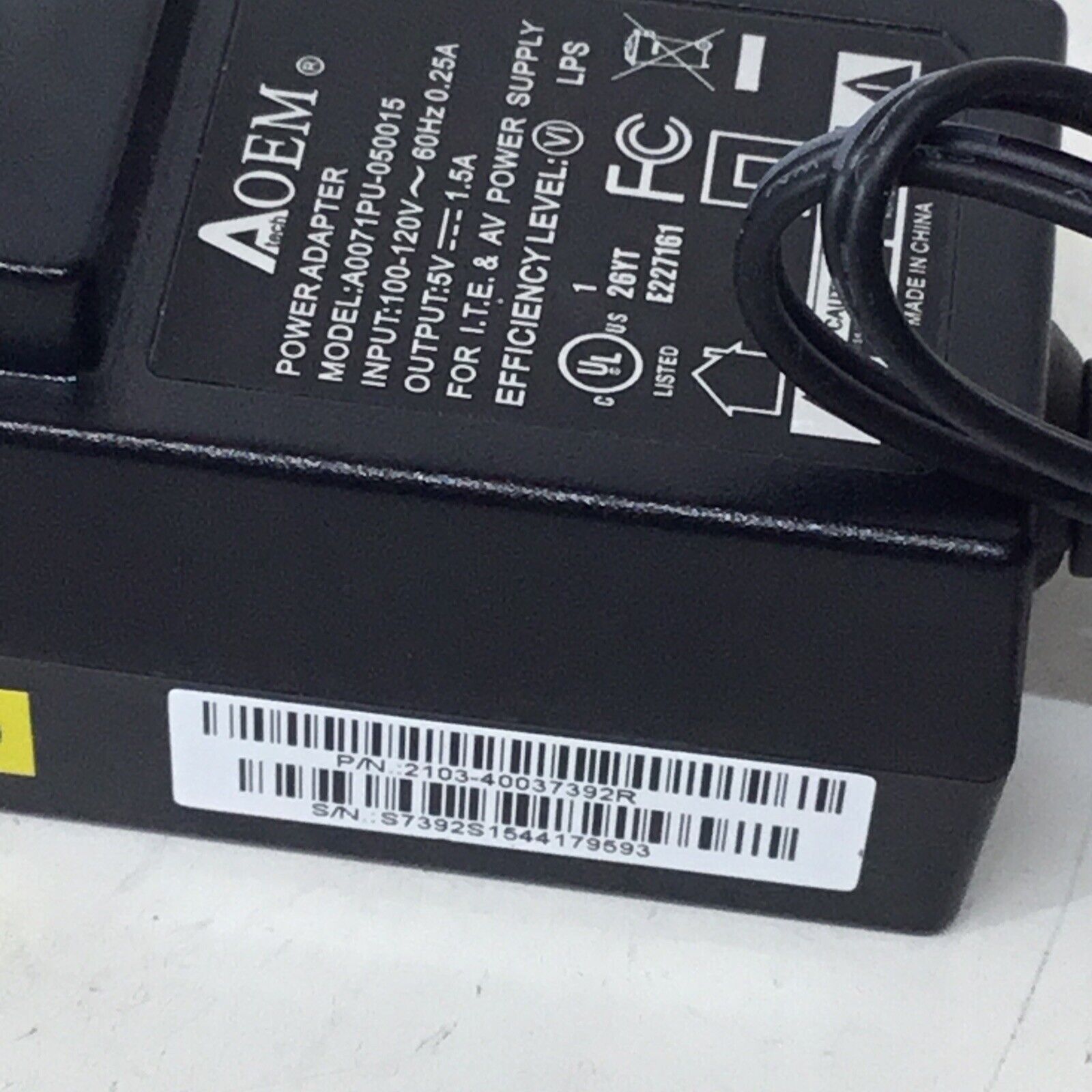 AC BEL - Switching Power Adapter Supply - WAA016 - 5V 1.5A 7.5W - Cisco DTA-HD