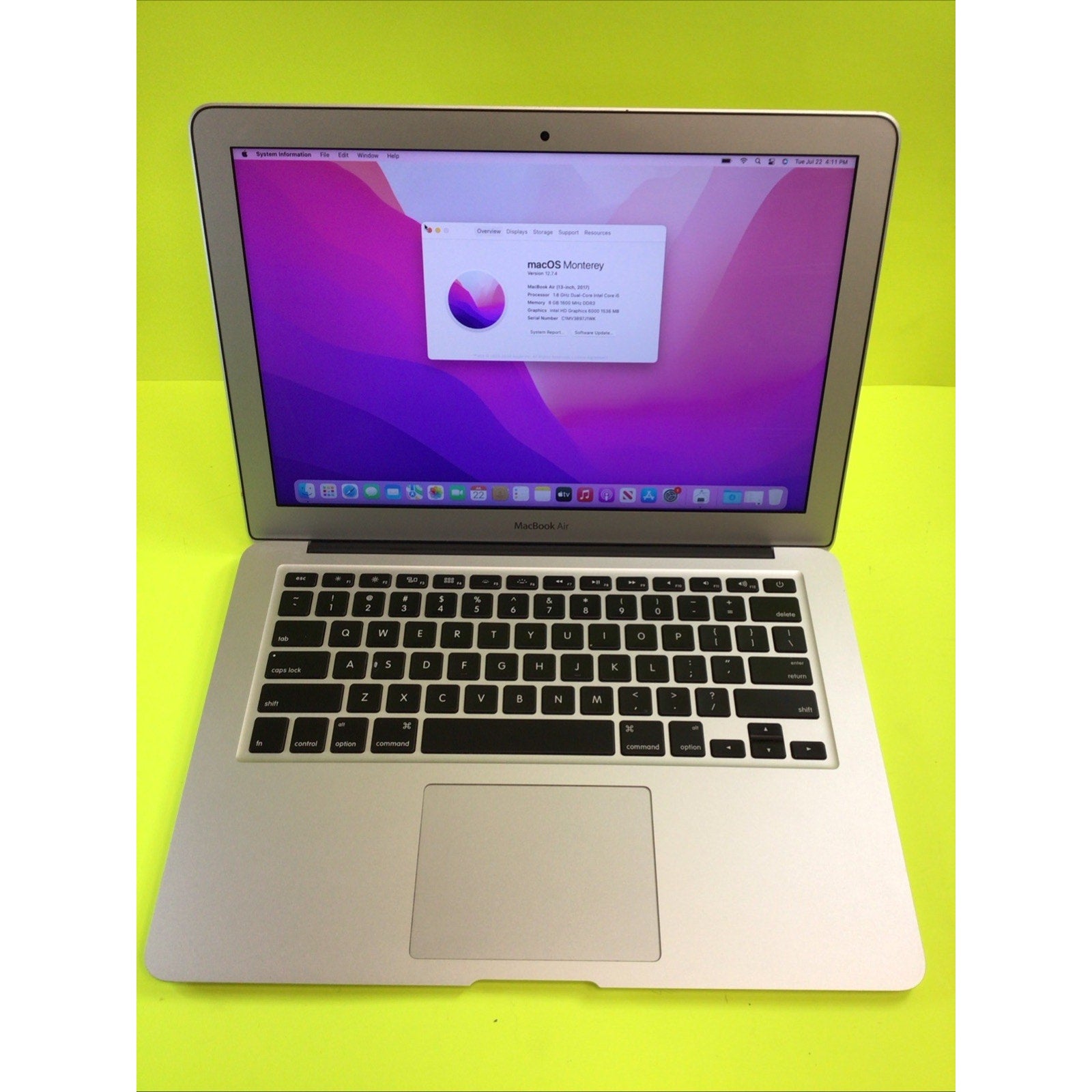 MacBook Air 13" 2017 1.8GHz 8GB RAM 128GB SSD