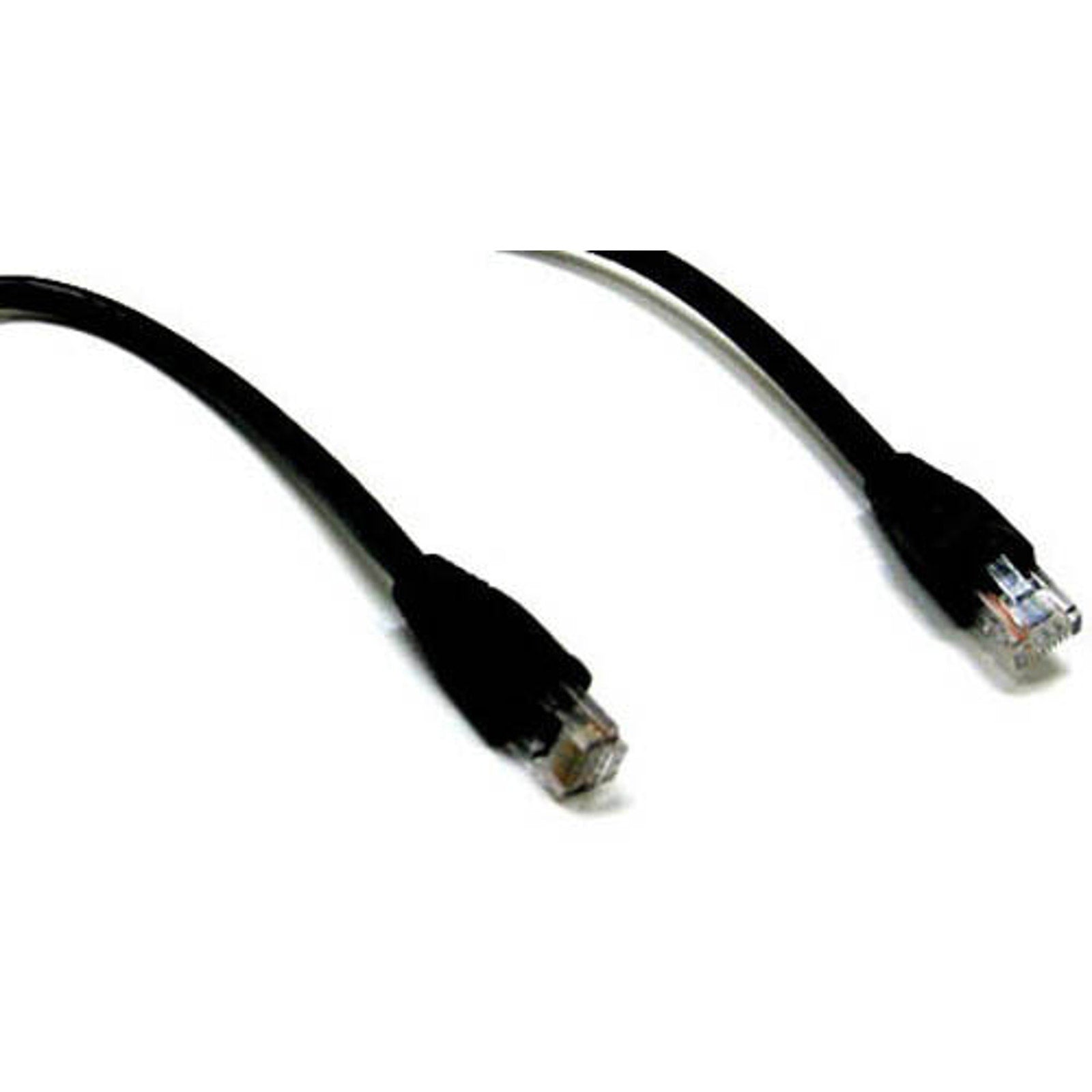 2ft Cat6 RJ45 Gigabit Ethernet Network Cable - LAN Patch Cord - Black - 2 Feet