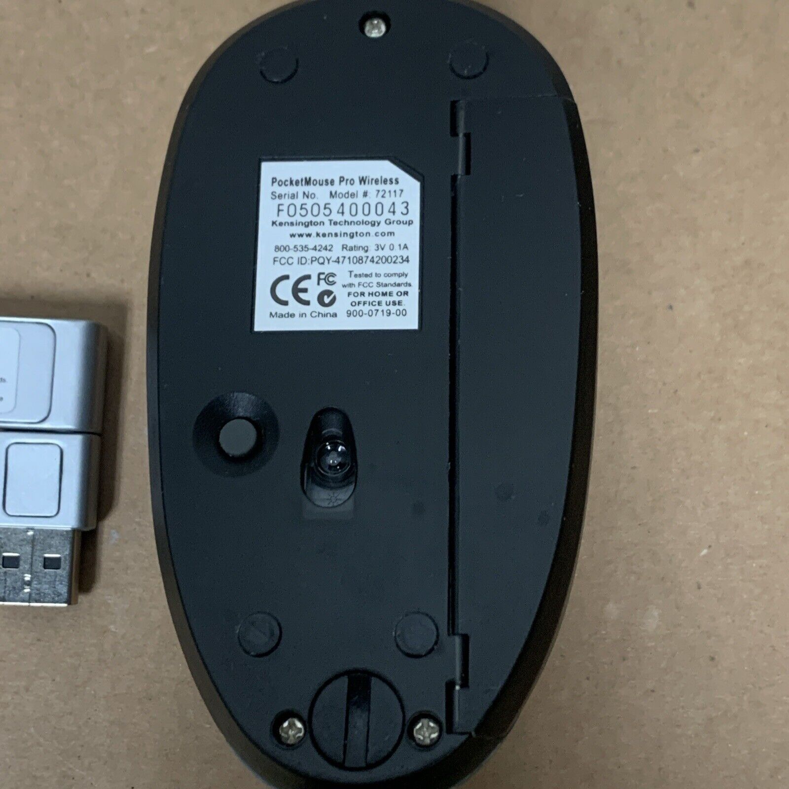 Kensington PocketMouse Pro Wireless Compact Travel USB Mouse - PC/Mac (72117)