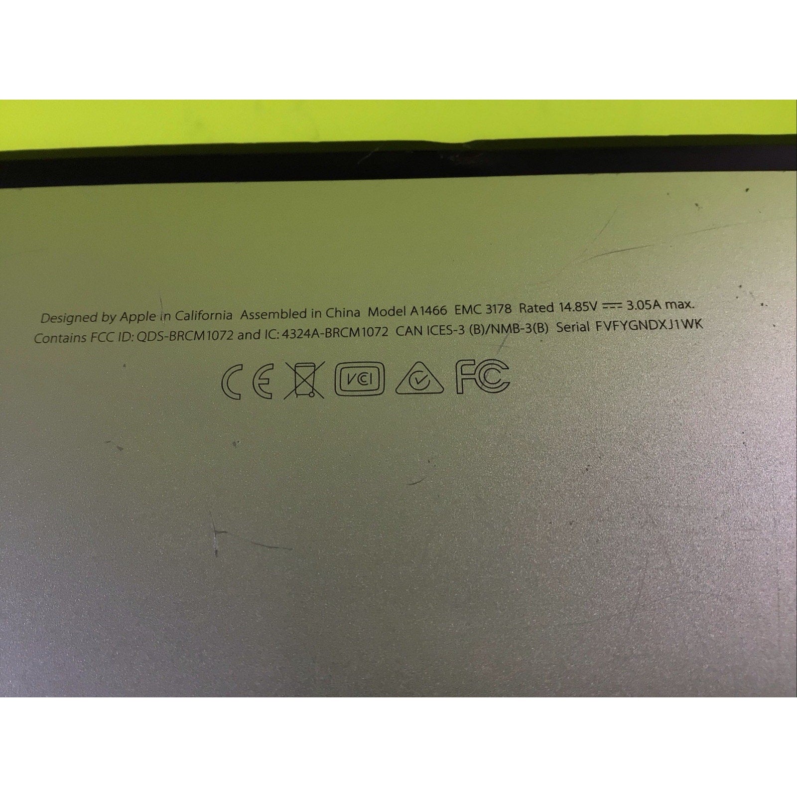 Apple MacBook Air 2012 A1466 FOR PARTS or REPAIR