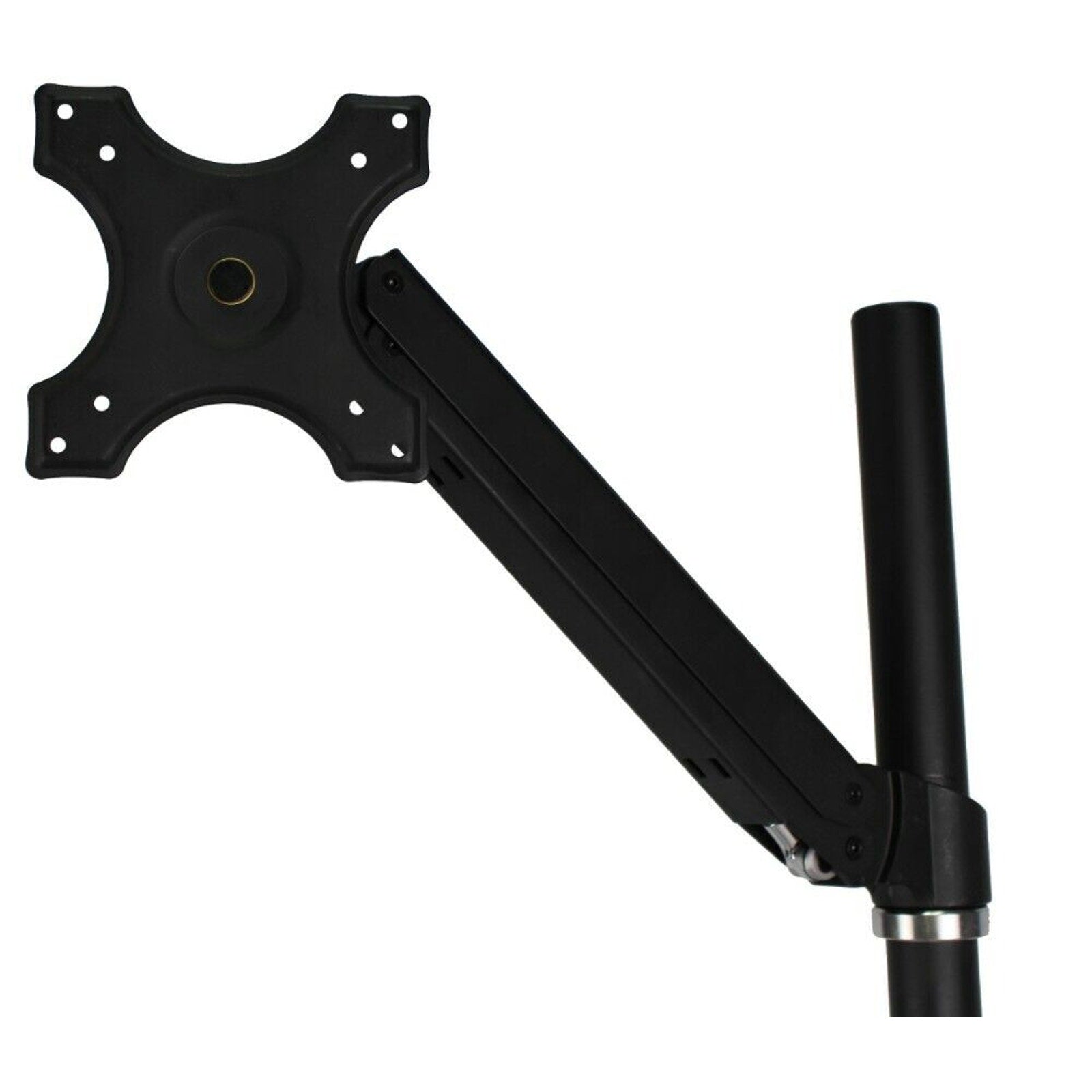 Sit Stand Computer Desk Workstation w/ Keyboard Tray Adjustable Mount Black