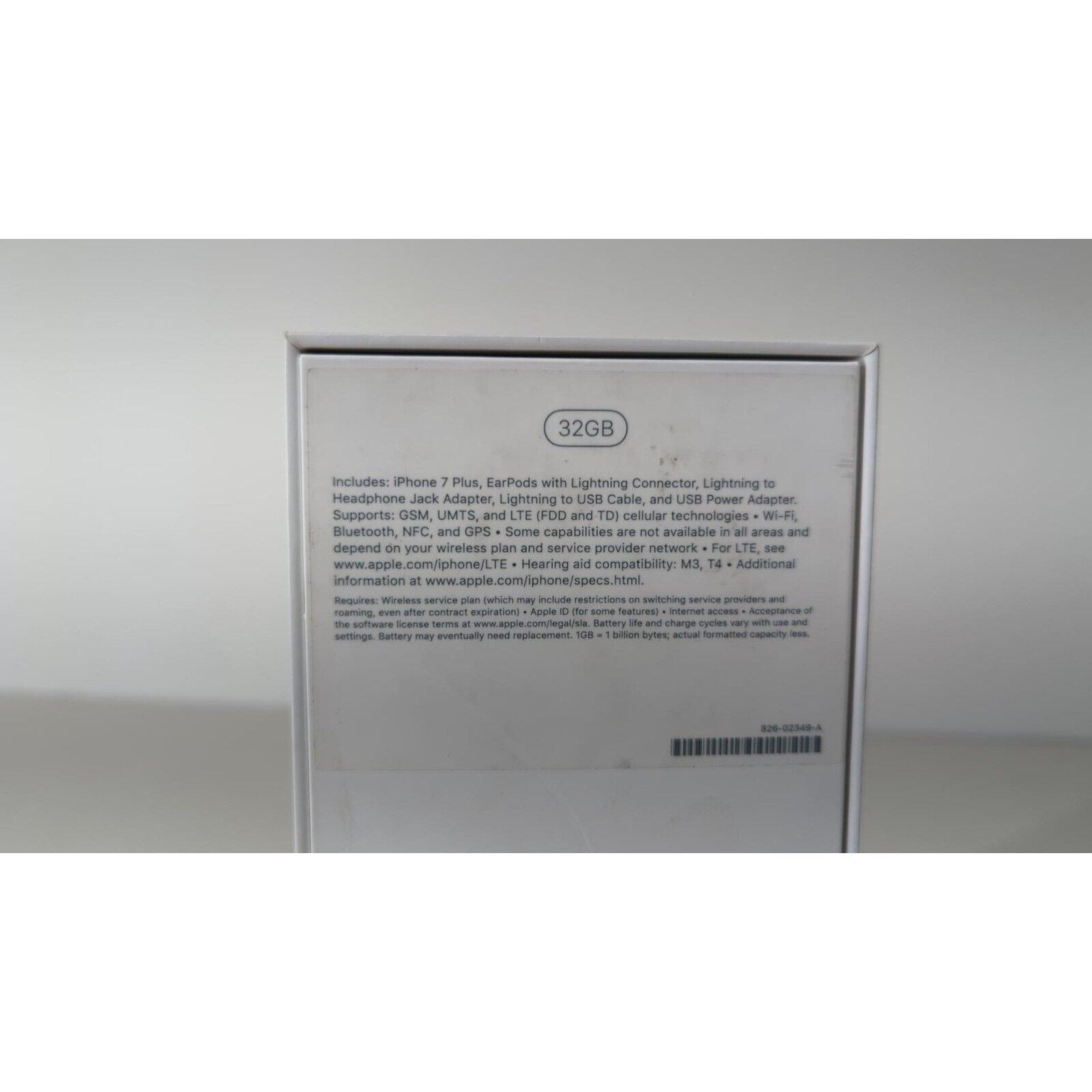 BOX ONLY - Apple iPhone 7 Plus, Black, 32GB