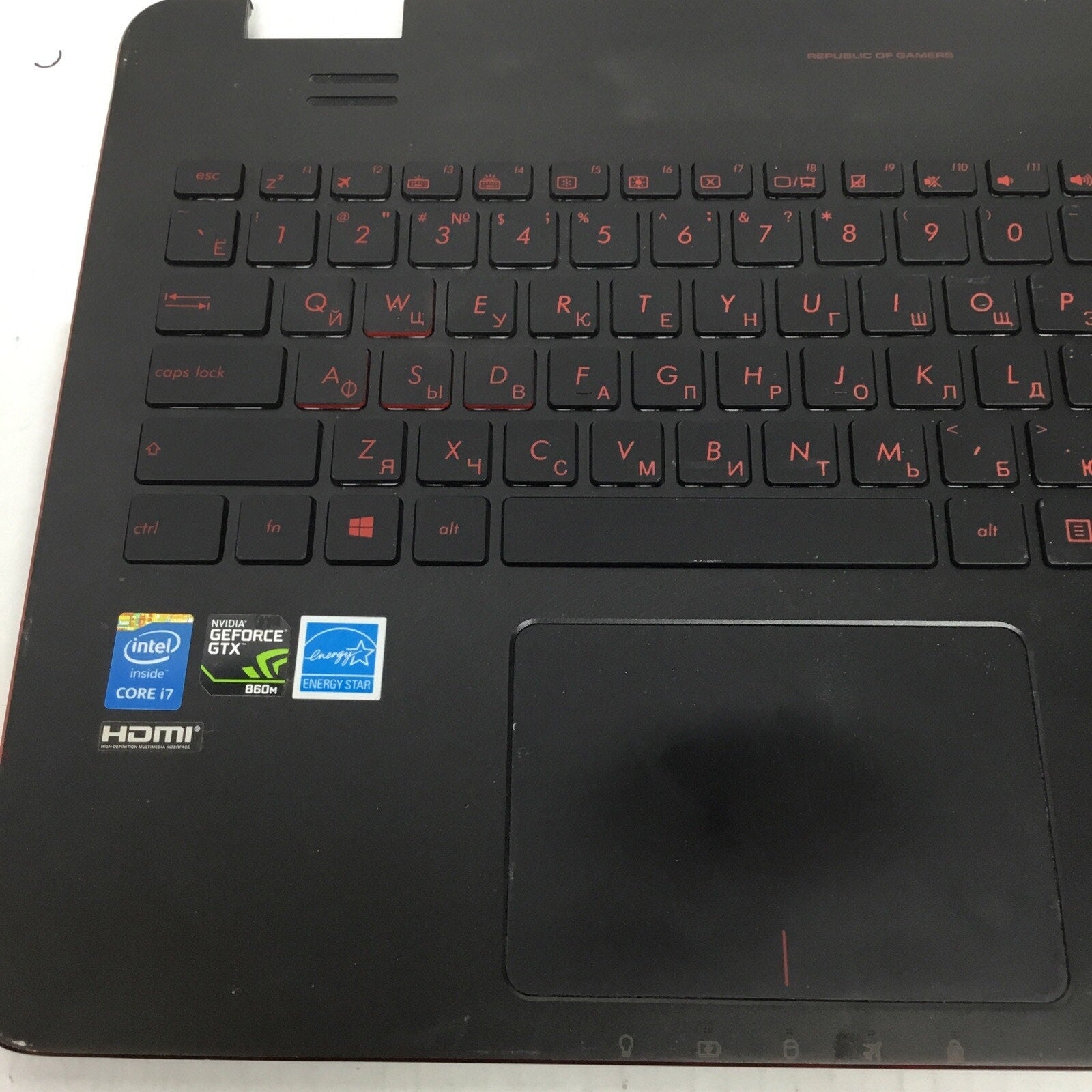 READ Asus ROG G551JW 15.6" OEM Palmrest w/Touchpad Backlit Keyboard