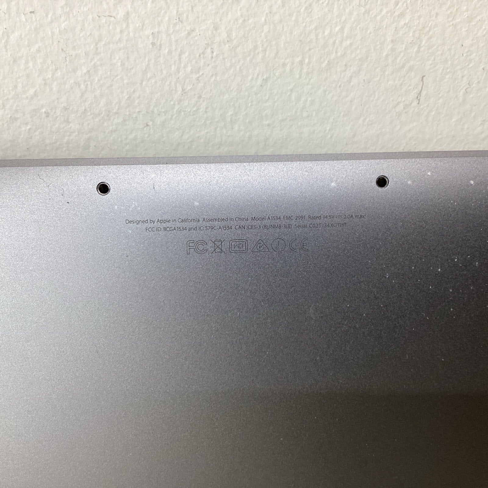 Apple MacBook A1534 12" 2015 Intel Core M 8GB RAM - For Parts