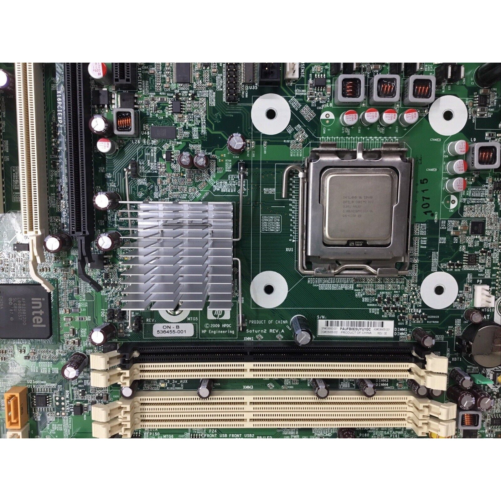 HP 536455-001 Motherboard Intel Core 2 Duo SLB9J 3.0GHz