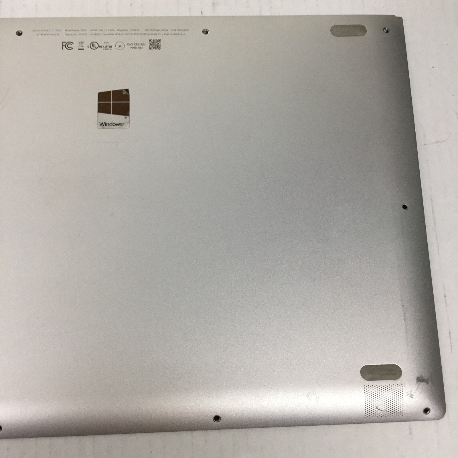 Lenovo Yoga Bottom Cover Case Base Enclosure AM122000400KCS1