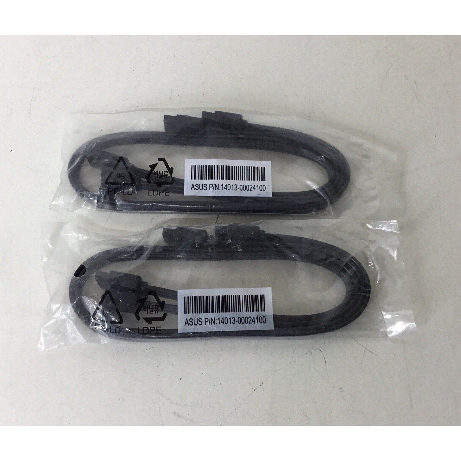Lot of 2 - Asus 18" SATA SSD HDD Data Cables - Black 14013-00024100