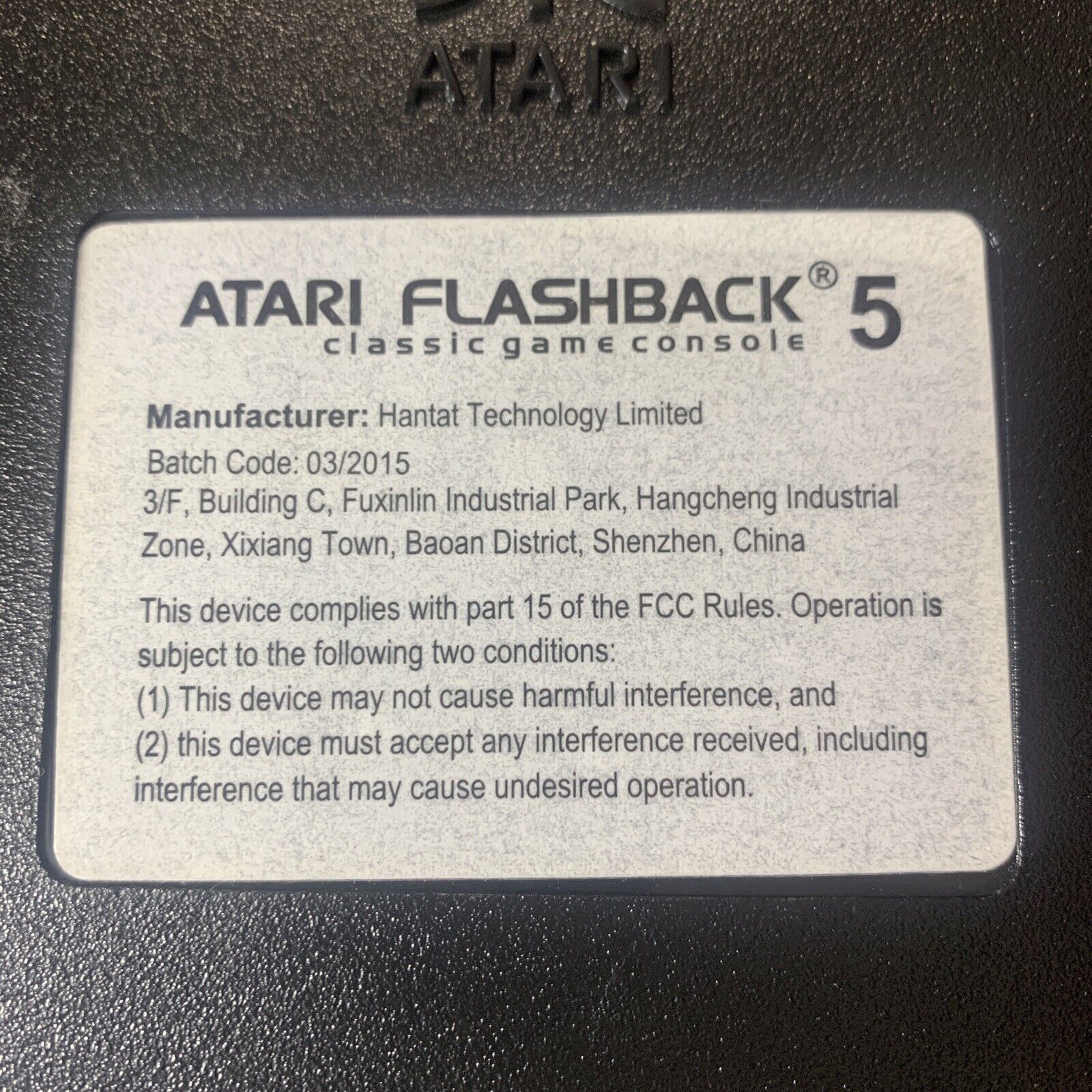 Atari Flashback 5 Classic Game Console w/ 2 Controllers - No Power Cable