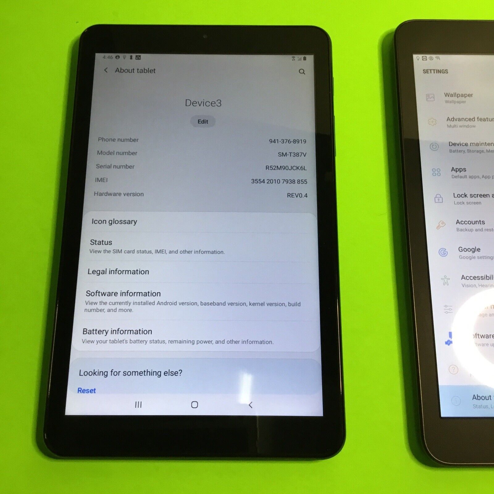 Lot of 3x Samsung Galaxy Tab SM-T377V and SM-T387V FOR PARTS ONLY