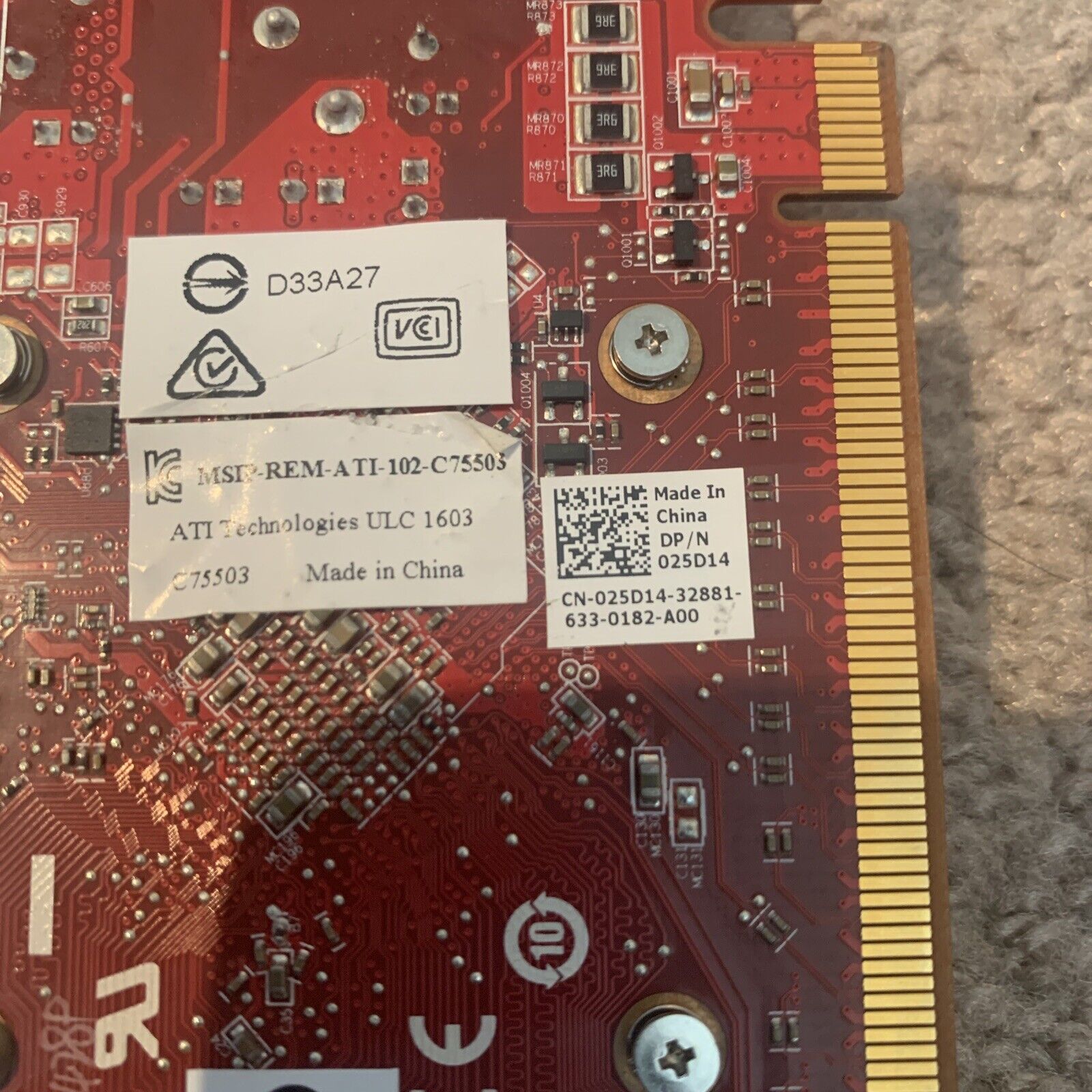 AMD FIREPRO W4100 2GB GDDR5 QUAD PCIE X16 3.0 VIDEO CARD 25D14 / 025D14