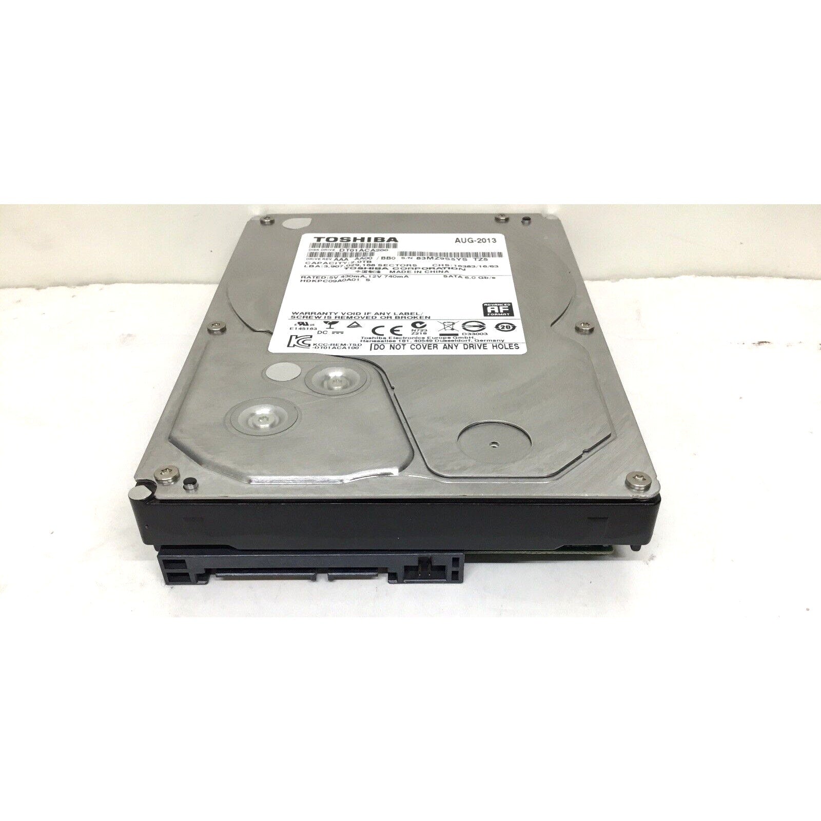Toshiba 2TB HDD 7200RPM 64MB Cache SATA III 6.0Gb/s 3.5" Hard Drive DT01ACA200