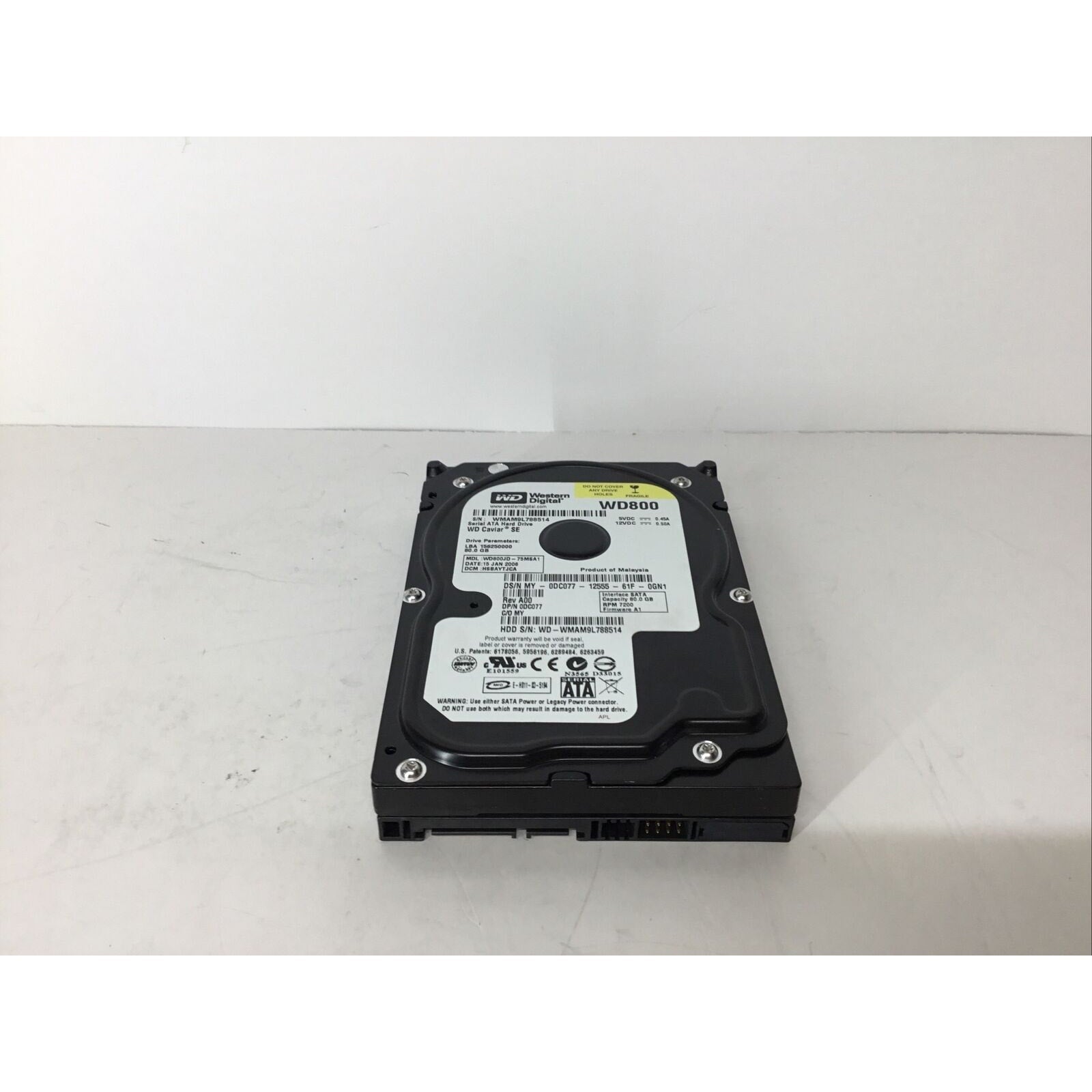 Western Digital WD Caviar SE SATA Dell DC077 7200RPM 80 GB Hard Drive WD800JD