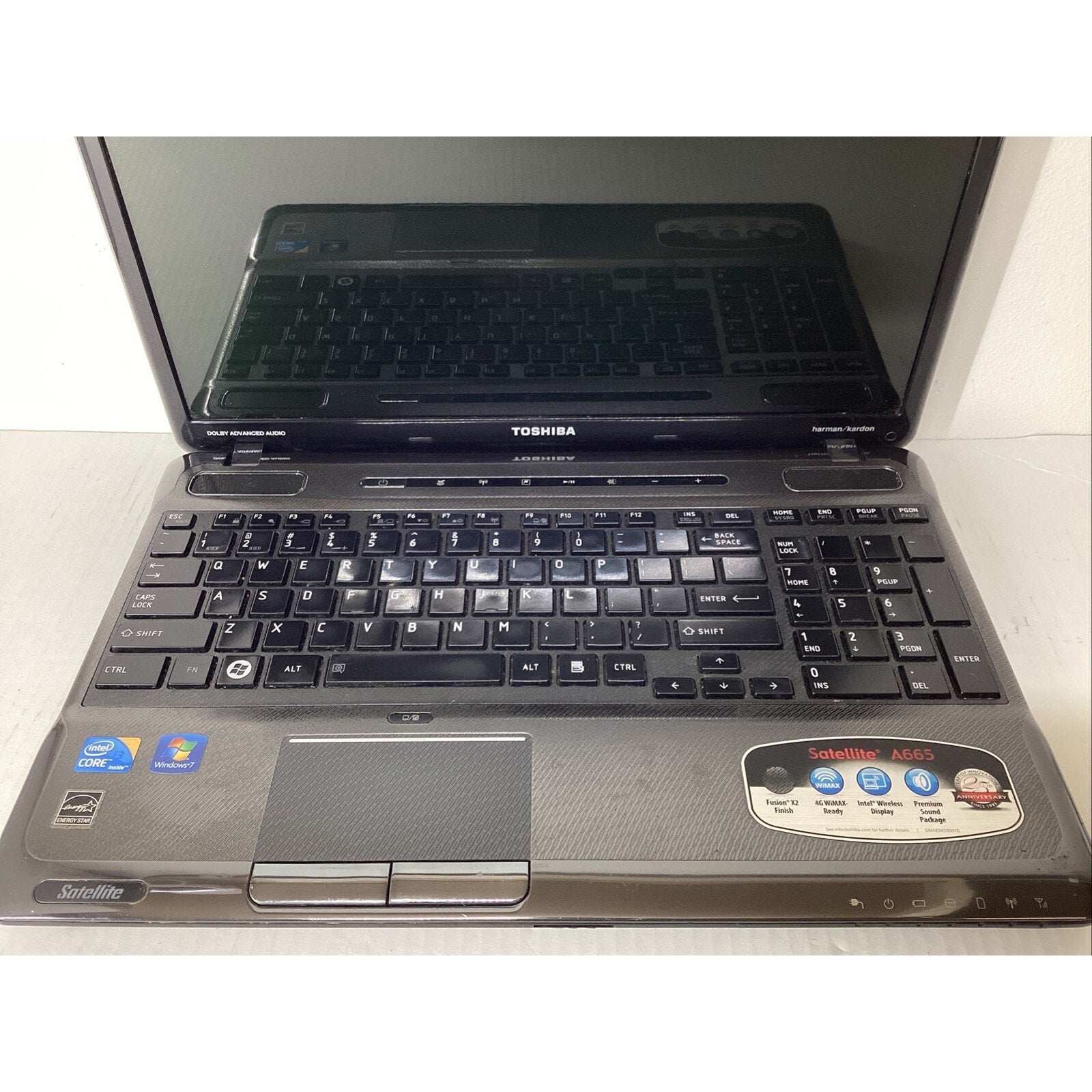 Toshiba Satellite A665-S6086 15" Laptop Intel Core i3 4GB RAM No HDD - For Parts