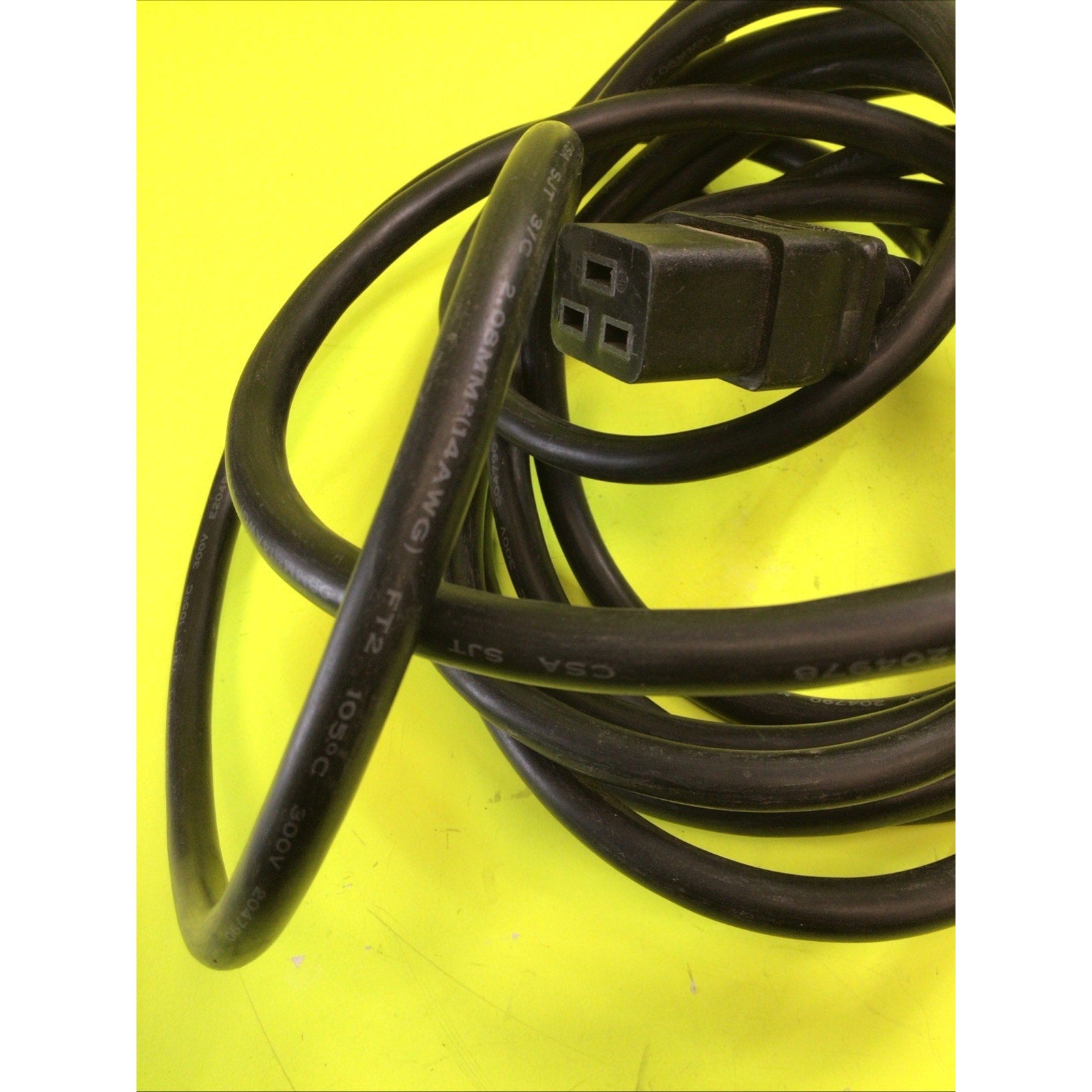 15FT IEC-60320 C19 Male to IEC-60320 Female C19 14AWG 300V Extender Cable