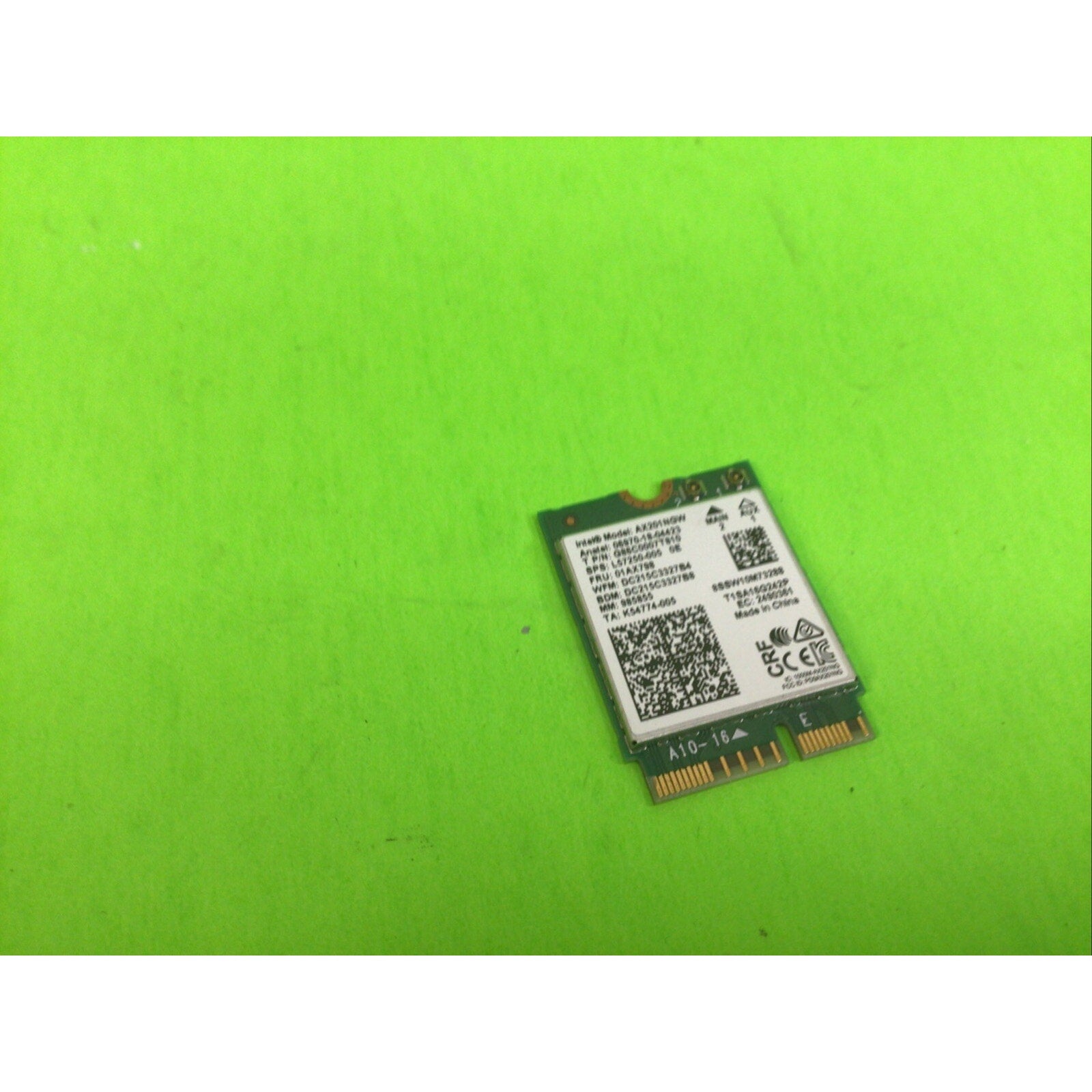 Intel NGFF Dual Band 802.11ac 2.4Gbps WiFi Bluetooth 5.0 Card AX201NGW