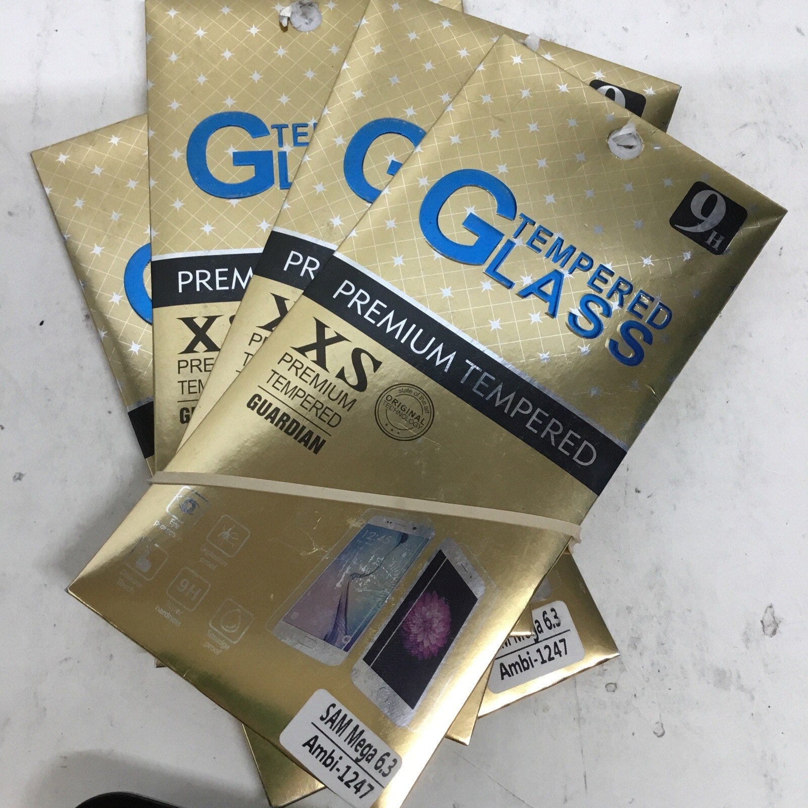 Lot of 4 Samsung Galaxy Mega 6.3" Tempered Glass Screen Protectors