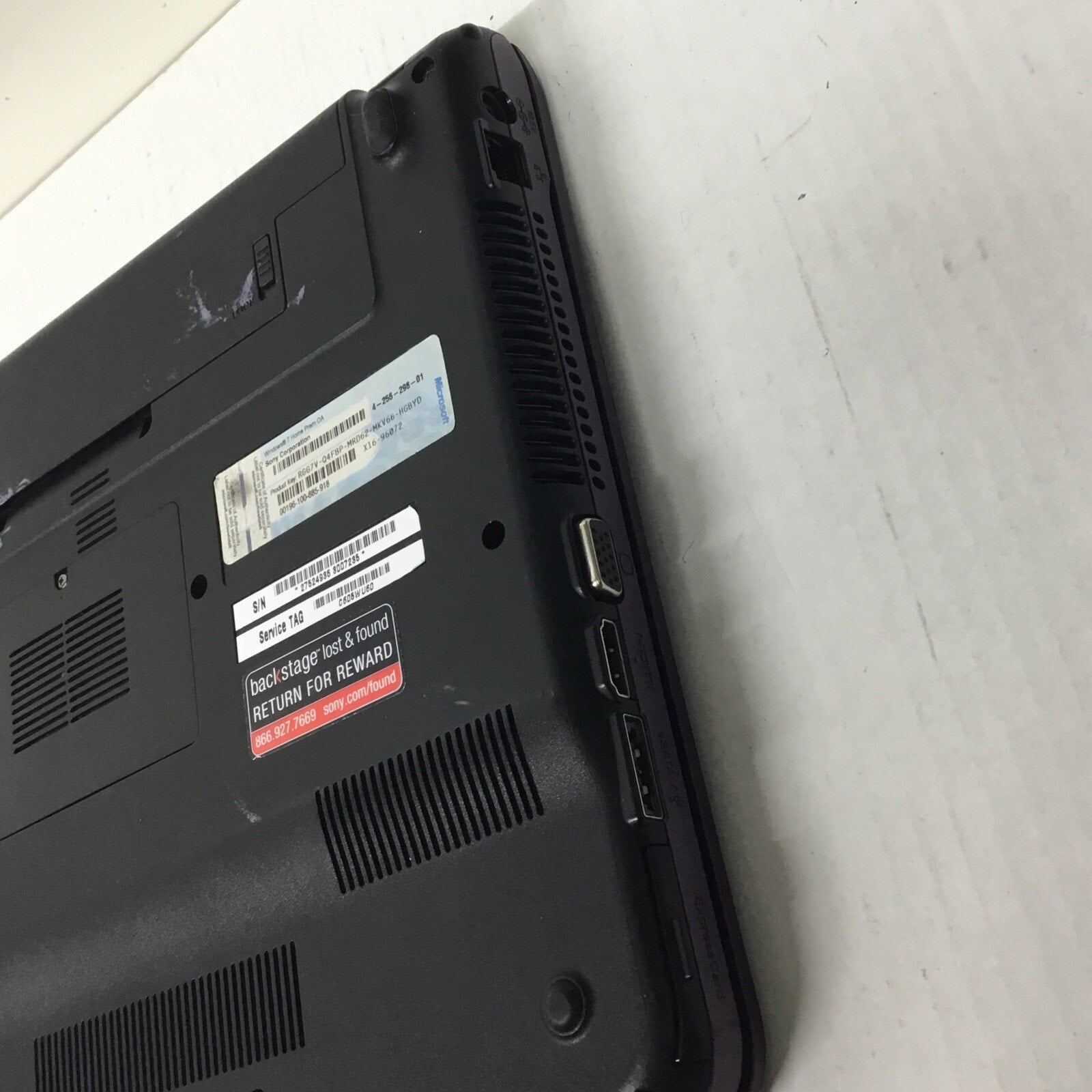 SONY VAIO MODEL PCG-61317L FOR PARTS