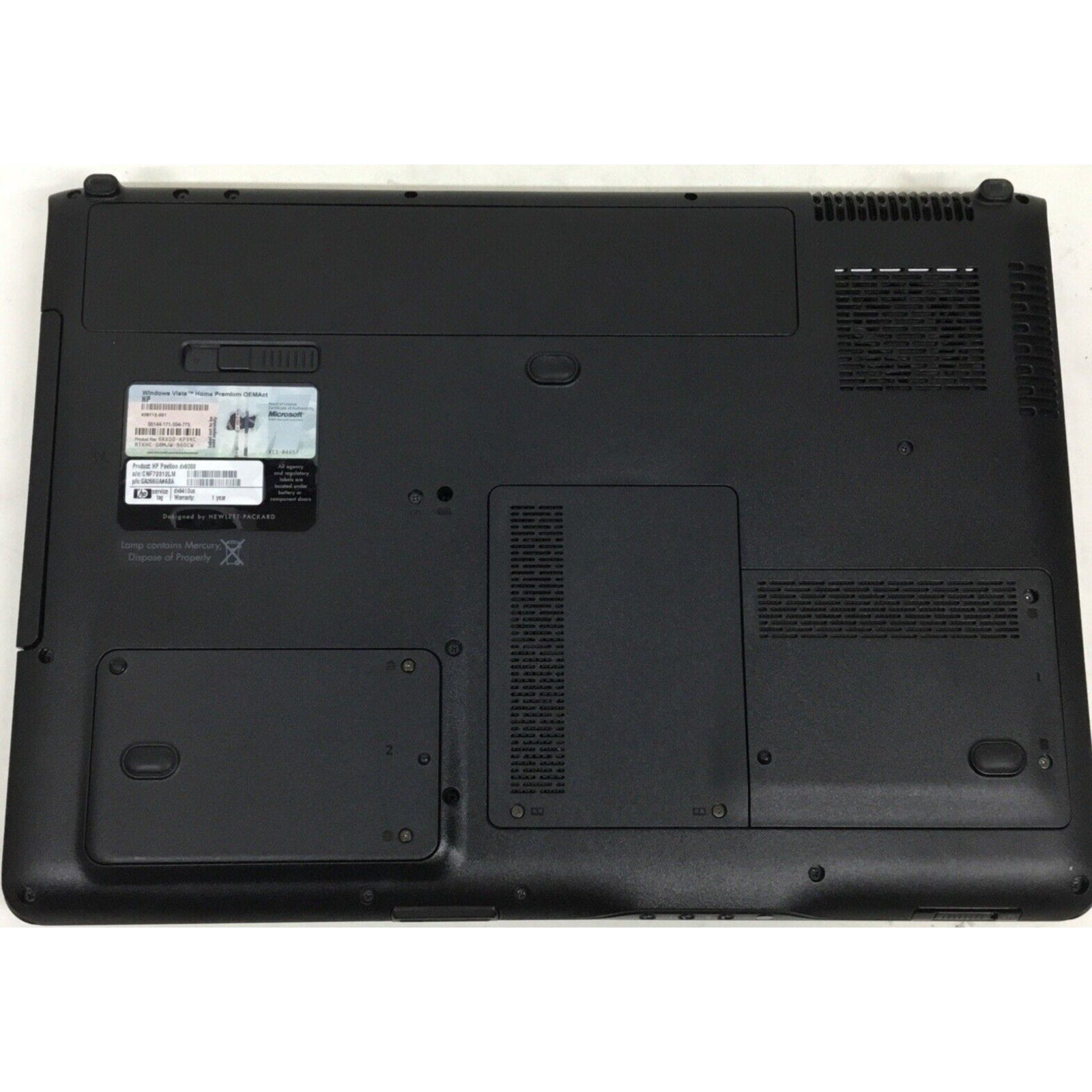 For Parts Only Hp Pavillion Dv9000 No Adapter / Screen doesn't turn on