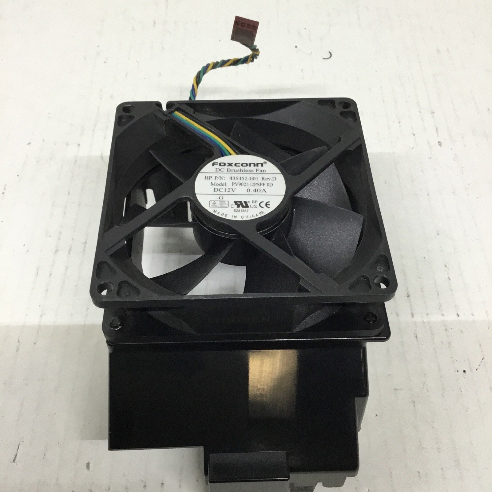 HP Foxconn PV902512PSPF Cooling Case Fan 4-Pin Connector With Shroud 435452-001