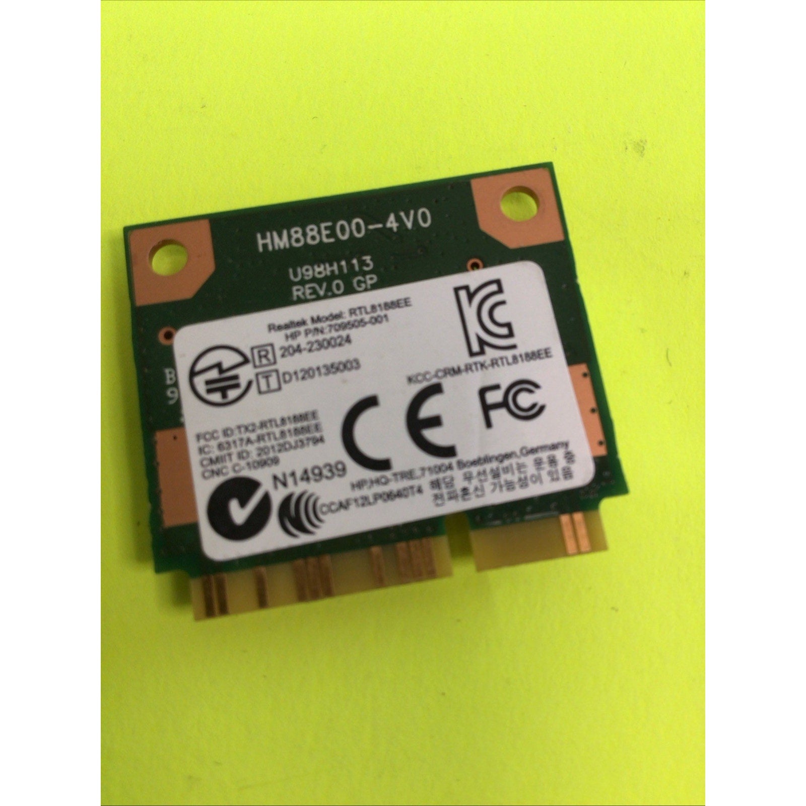 HP 709848-001 Realtek RTL8188EE 802.11n Mini PCI Express Wireless Card