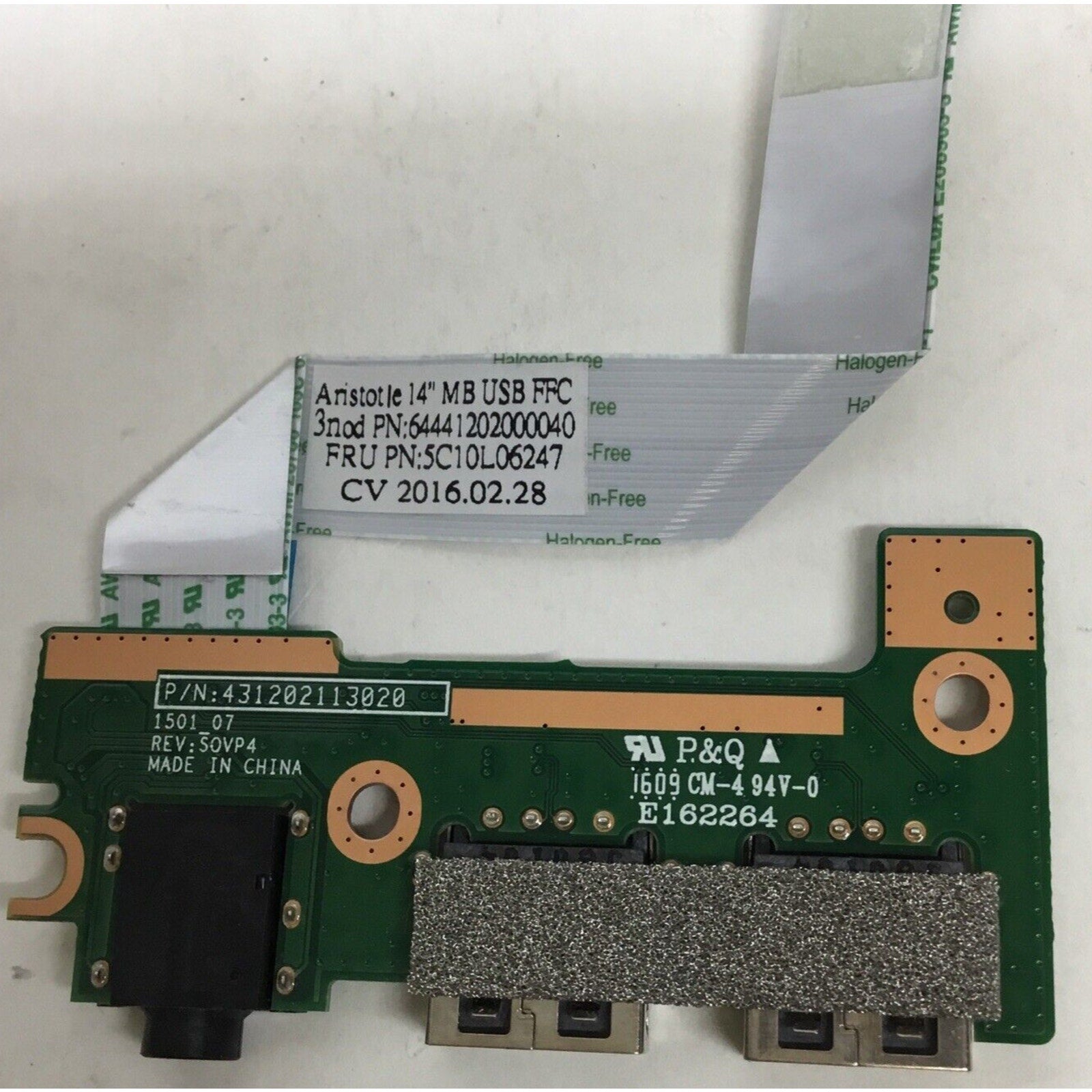 Lenovo IdeaPad 100S-14IBR Laptop Audio USB Board w/ Cable 5C50L06254