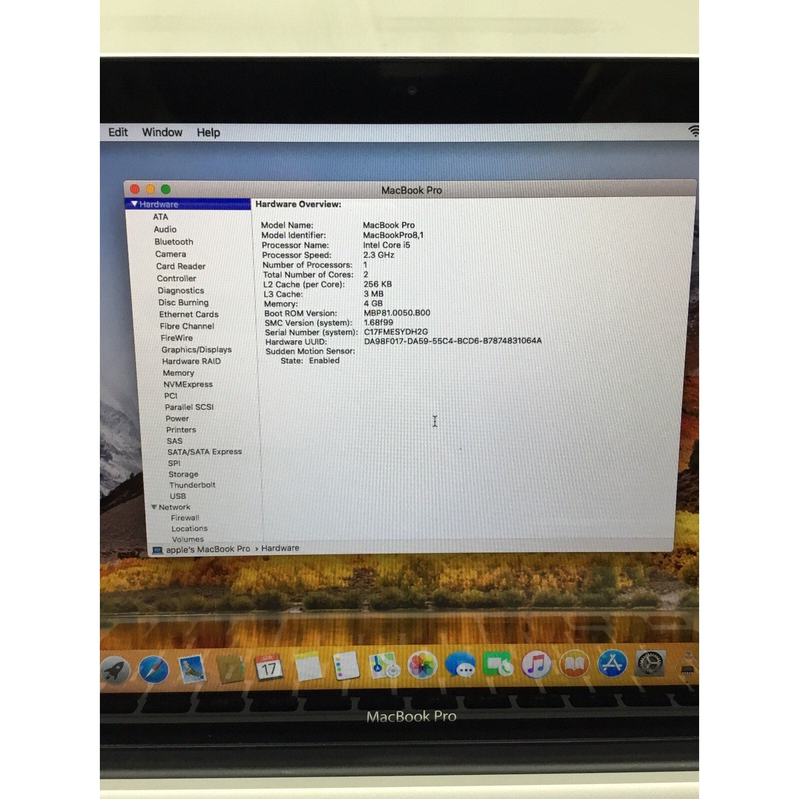 Apple MacBook Pro A1278 13.3" Intel Core i5 2.3Ghz 4GB RAM 320GB SSD Read Desc