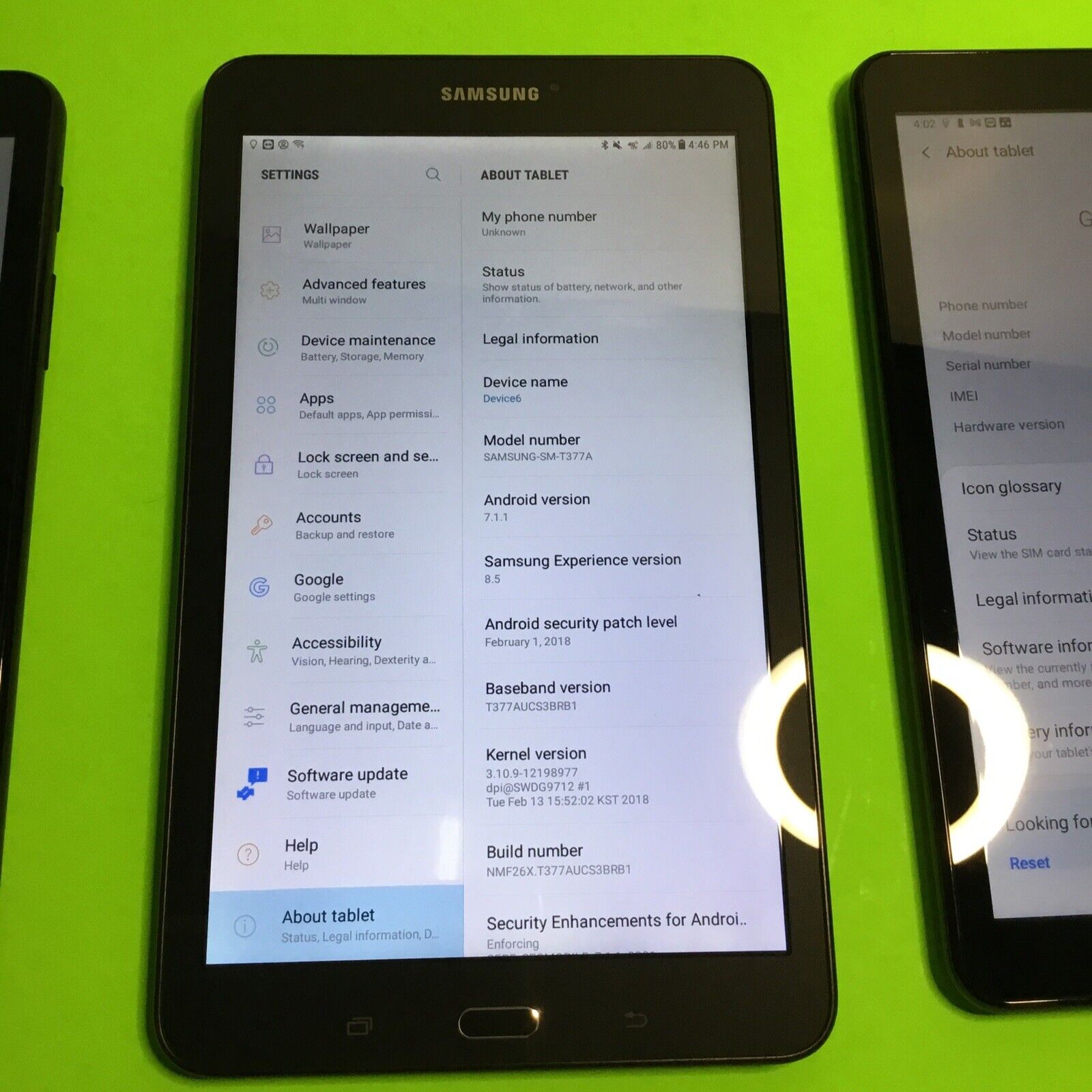 Lot of 3x Samsung Galaxy Tab SM-T377V and SM-T387V FOR PARTS ONLY