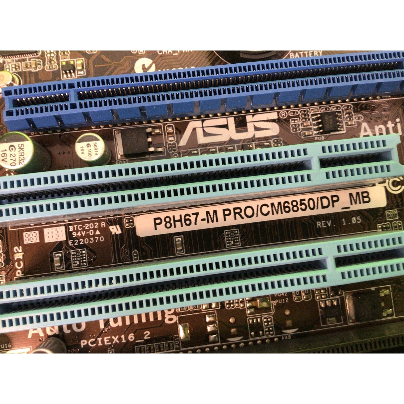 ASUS Motherboard P8H67-M PRO/CM6850/DP_MB FOR PARTS