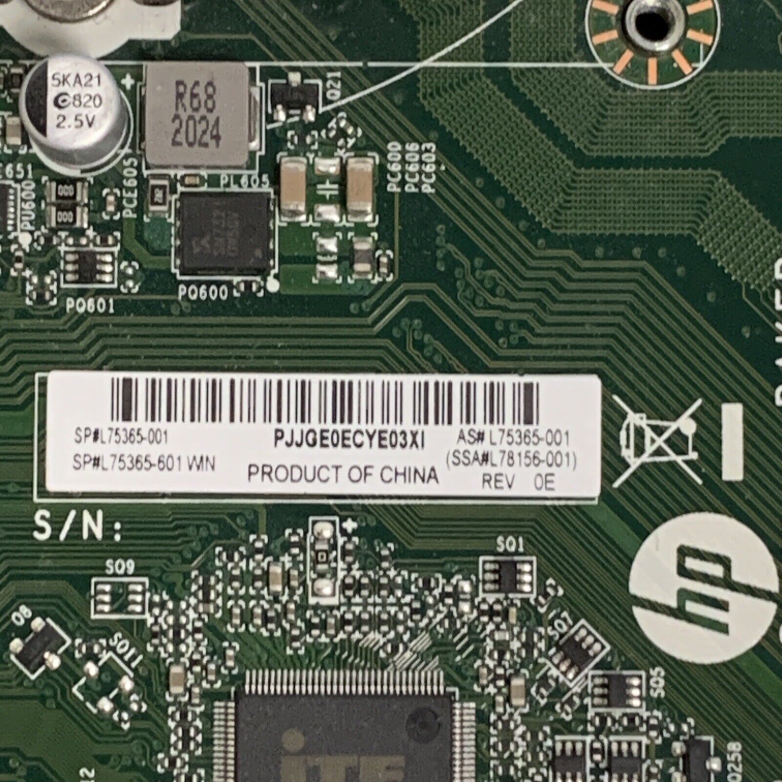 *BAD* HP TG01 TP01 TE01 Motherboard L75365-001 L75365-601 LGA 1200 - For Parts