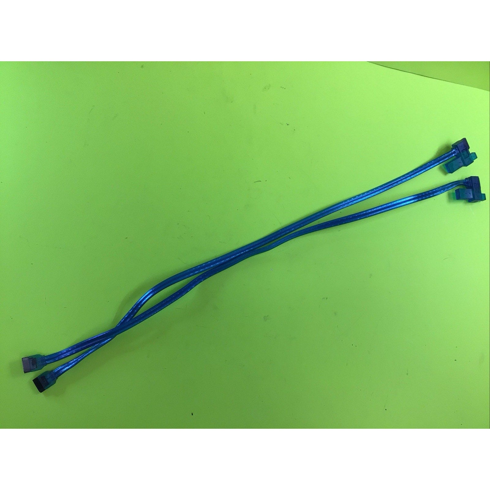 2 Pack of Western Digital Decorative SATA Cables Translucent Blue