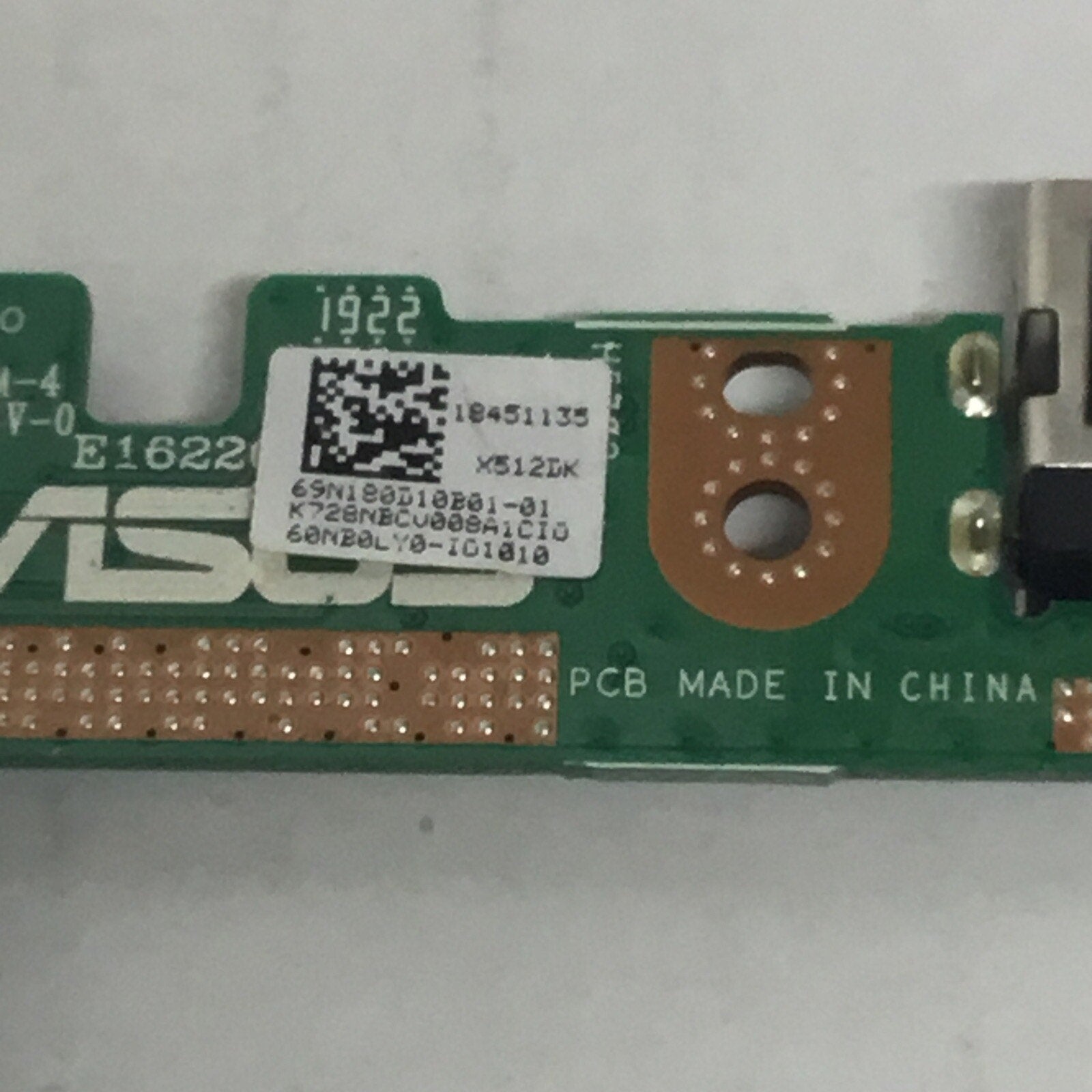 Genuine Asus Vivobook F512D / F512DA USB Board w/ Cable P/N 69N180D10B01