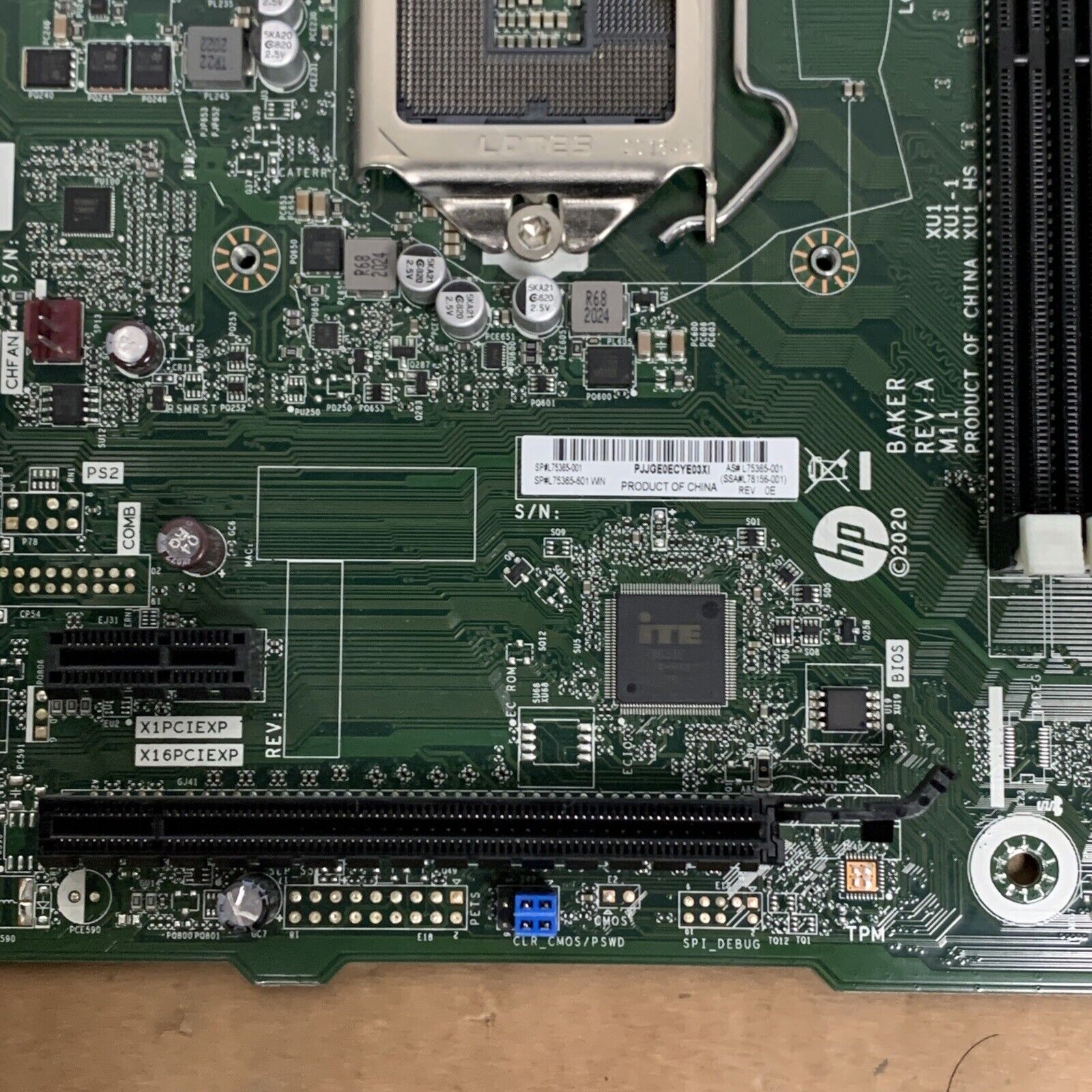 *BAD* HP TG01 TP01 TE01 Motherboard L75365-001 L75365-601 LGA 1200 - For Parts