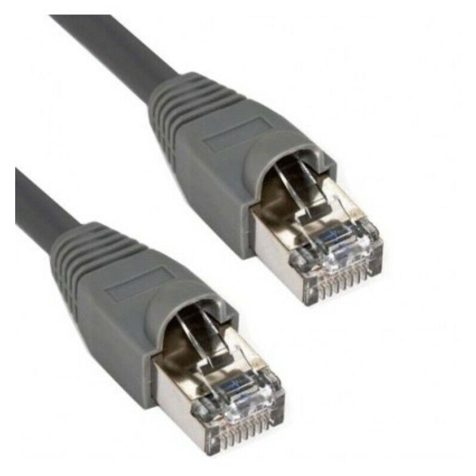 10ft Shielded CAT5e RJ45 Ethernet Network LAN Cable - STP - GREY - 10 Feet