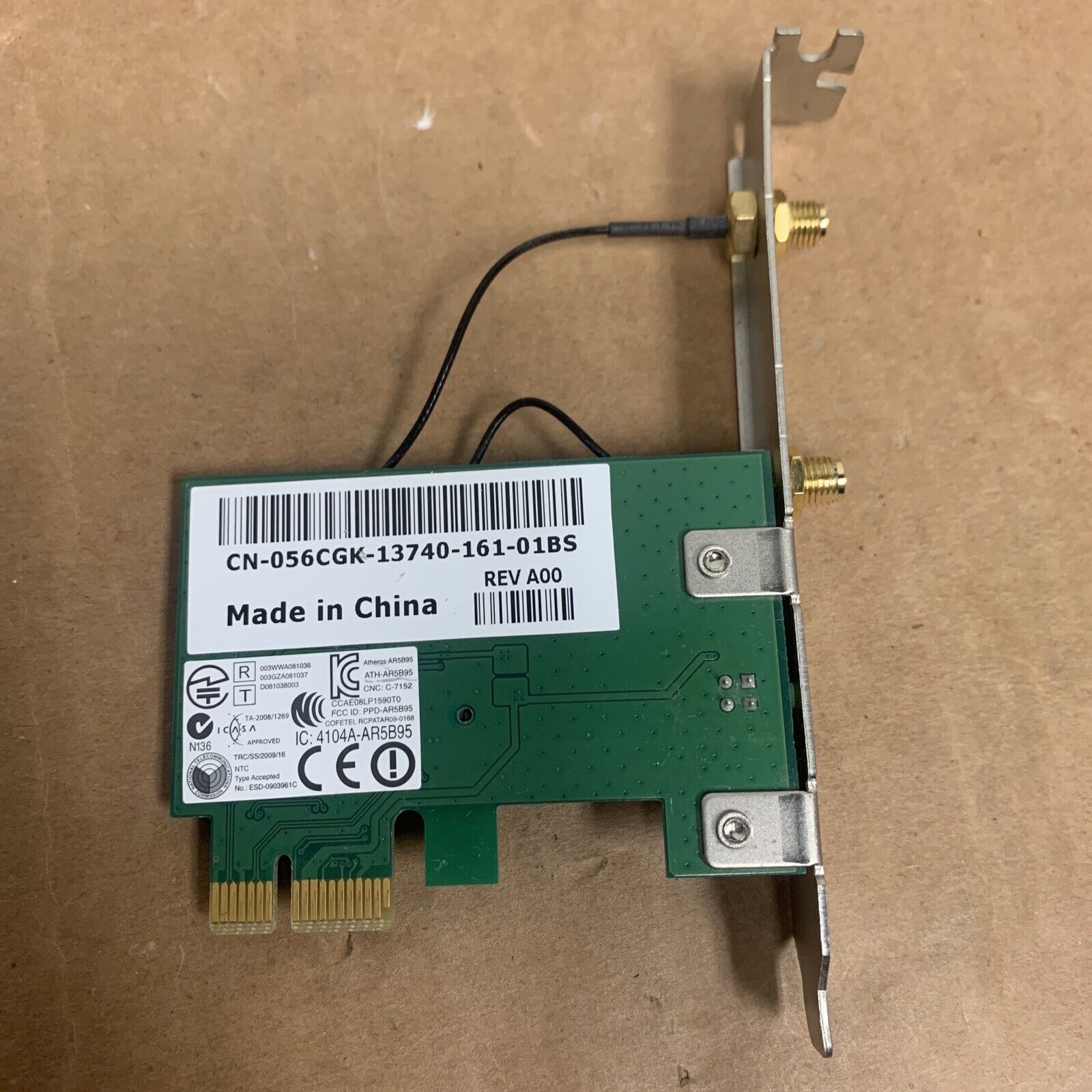 Dell WLAN Wireless Network Card Adapter PCIe CN-056CGK 56CGK - No Antenna