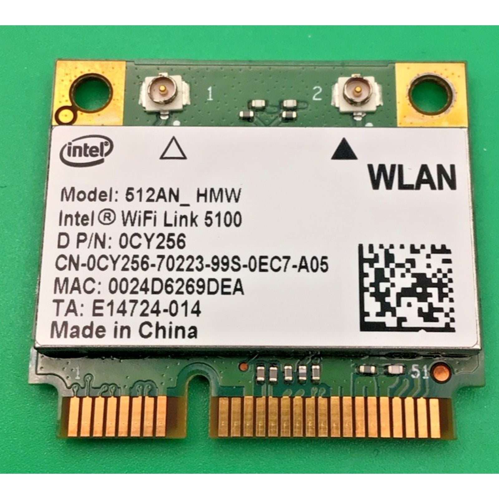 Dell 0CY256 Intel WiFi Link 5100 512AN_HMW b/a/g/n Dual Band