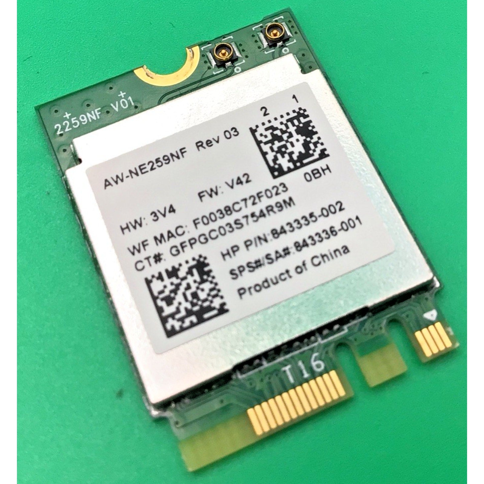 HP Pavilion 17-X116DX Network Interface Card 843335-002